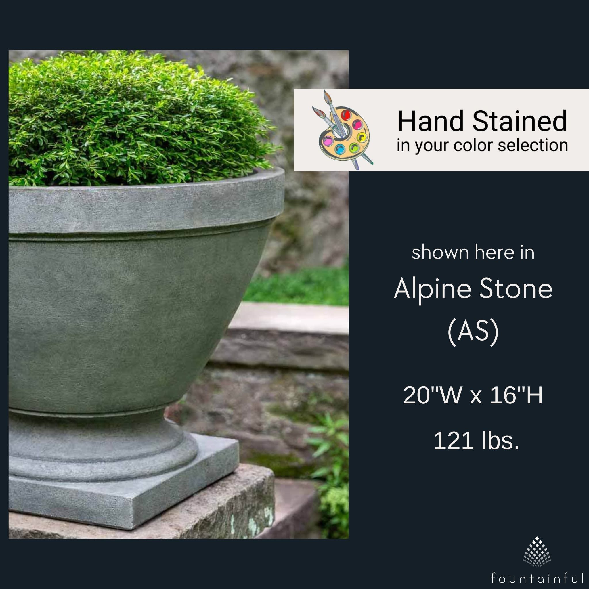 Park Slope Concrete Urn Planter - Thumbnail 3