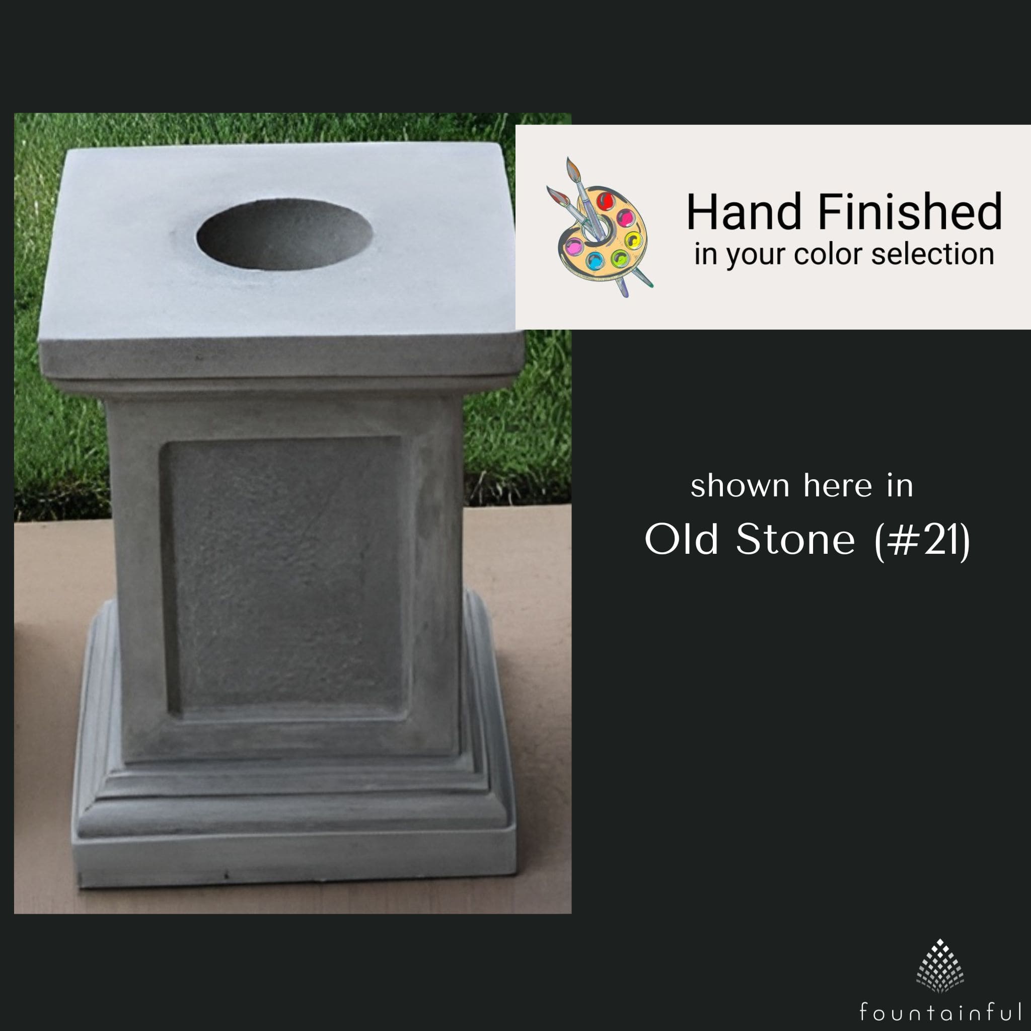 Square Concrete Planter Pedestals - Massarellis