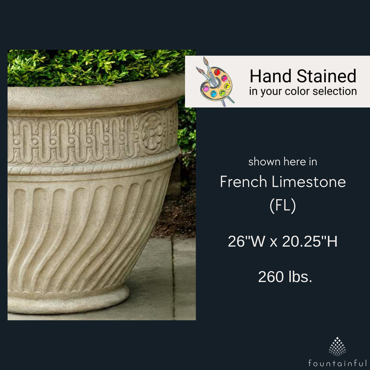 Trumbauer Concrete Planter - Campania #P1039