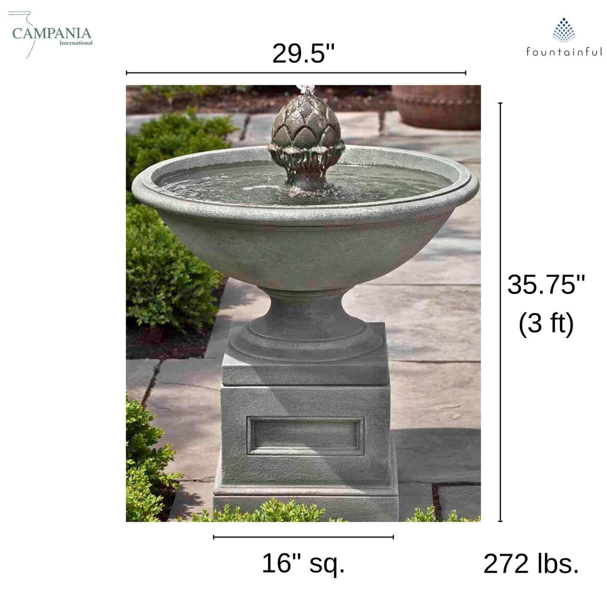 Williamsburg Chiswell Concrete Fountain - Campania #FT282