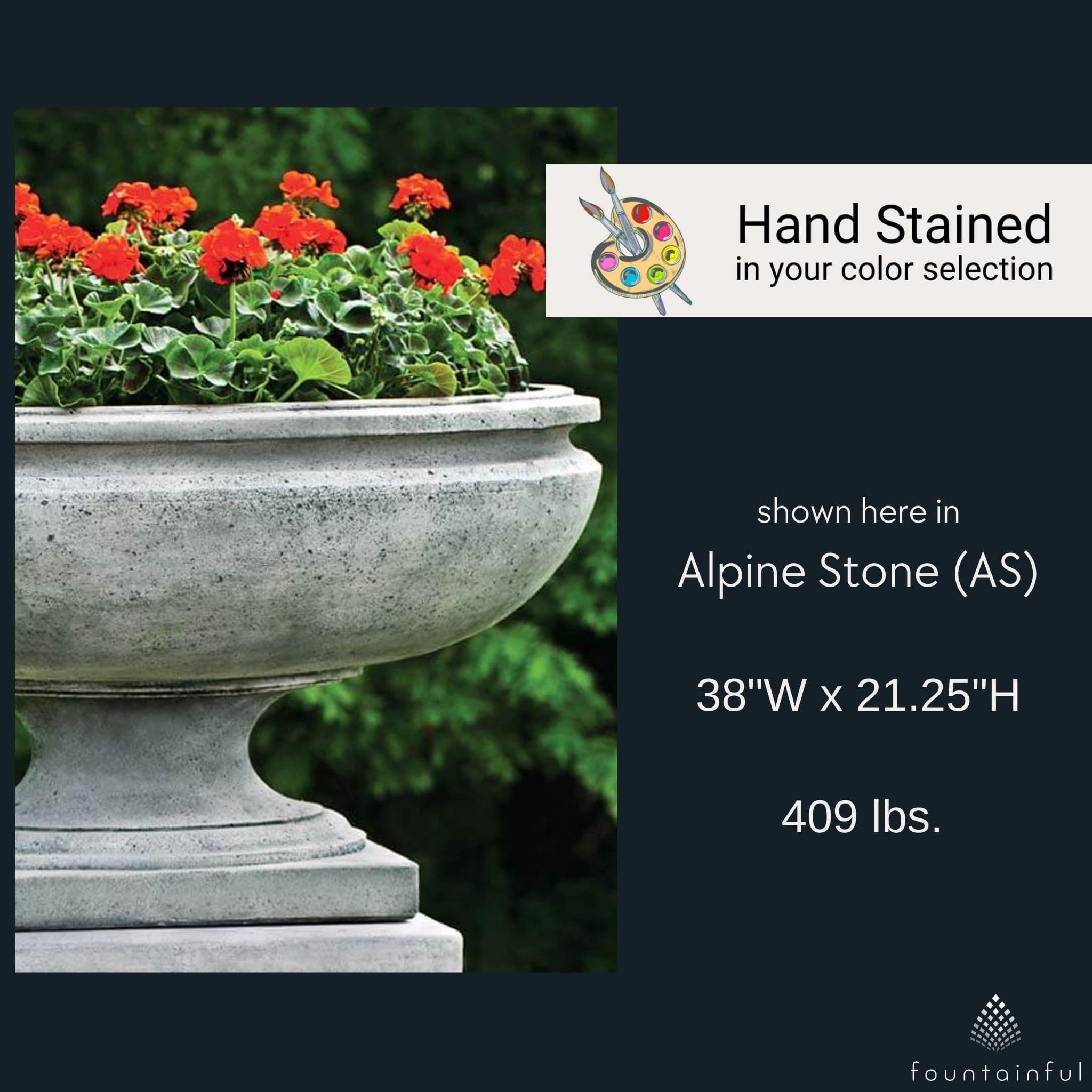 St. Louis Concrete Urn Planter - Campania #P631
