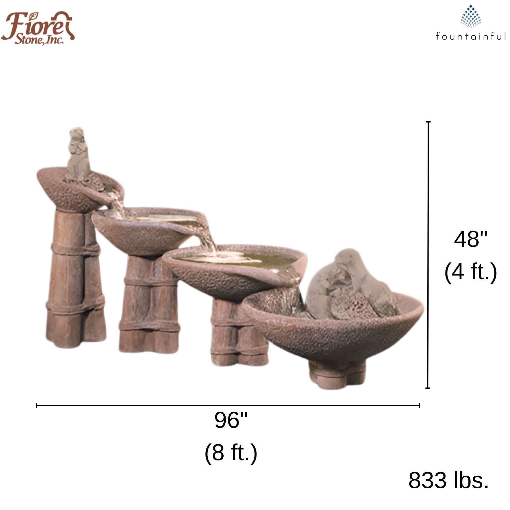 Otter Cascading Concrete Fountain - Fiore #280 - Thumbnail 3