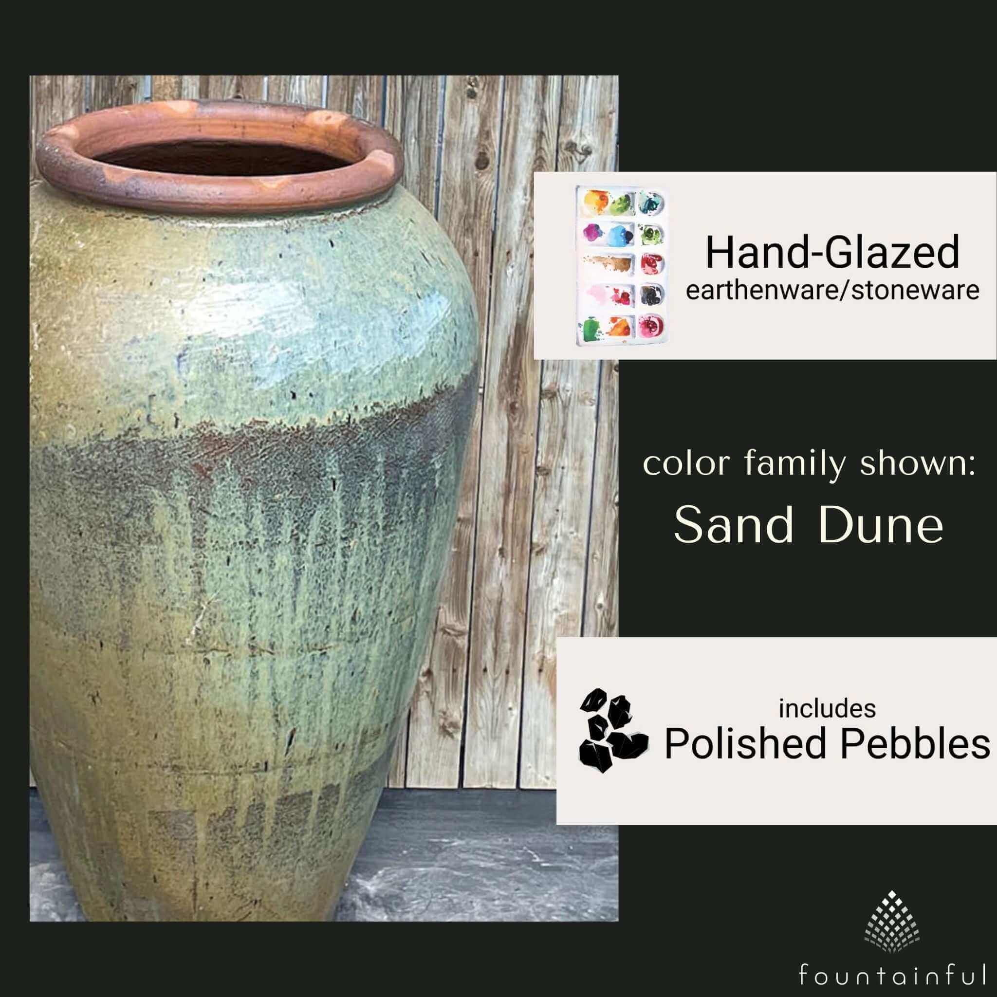 47" Tuscany Vase "Sand Dune" Water Fountain - Complete Kit - Blue Thumb