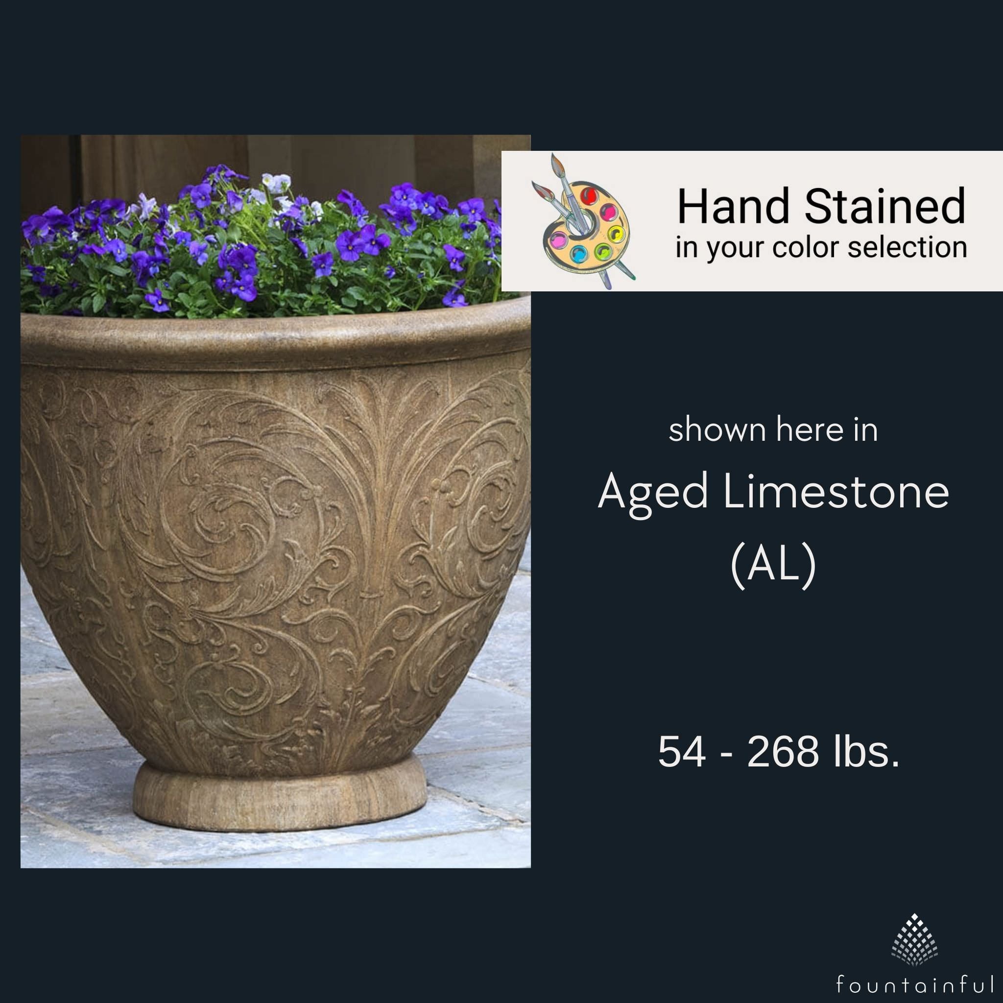 Arabesque Large Concrete Planters - Campania