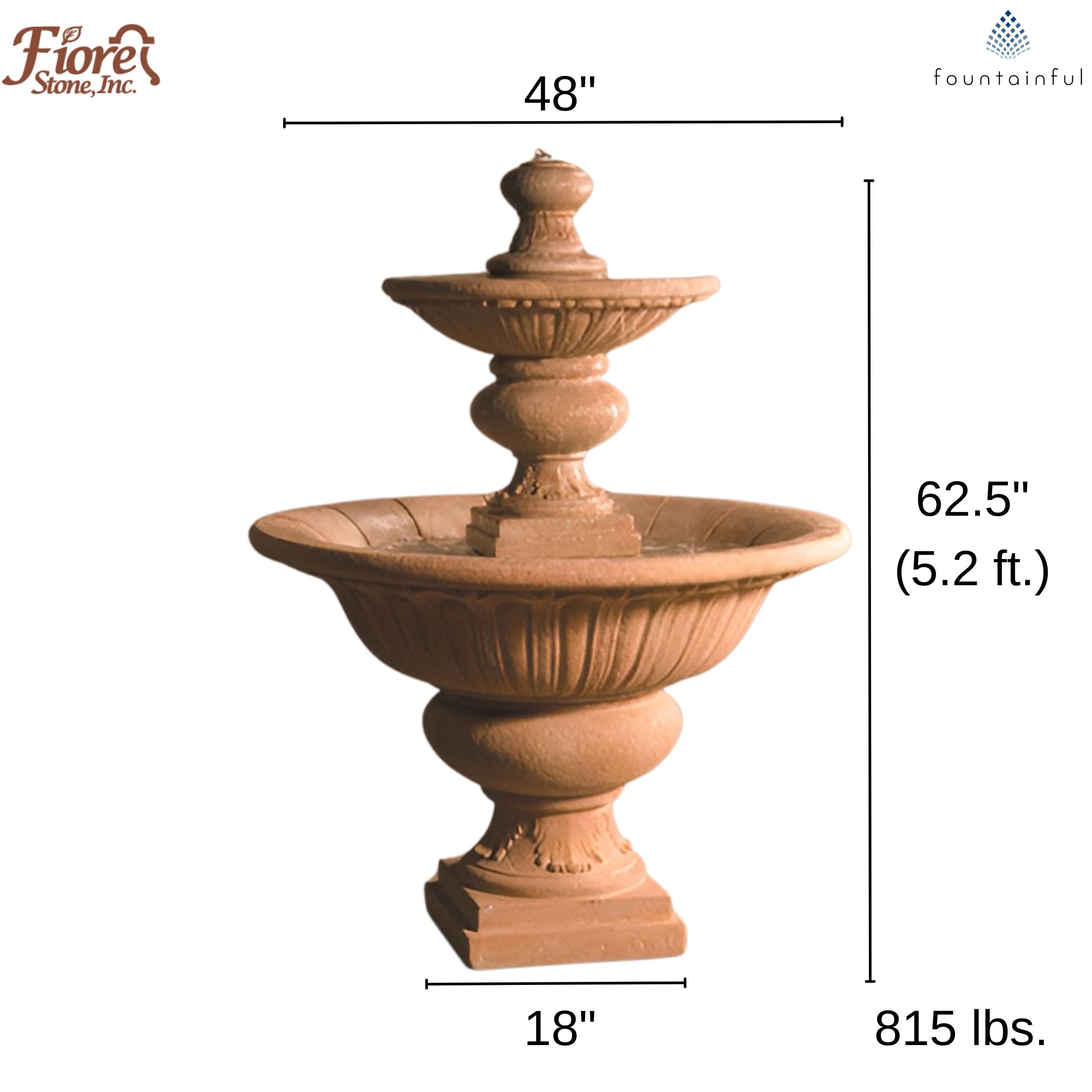 Formal 2-Tier Garden Fountain - Fiore #2072