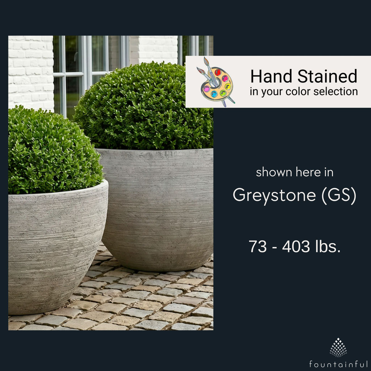 Nori Round Modern Concrete Planters - Campania