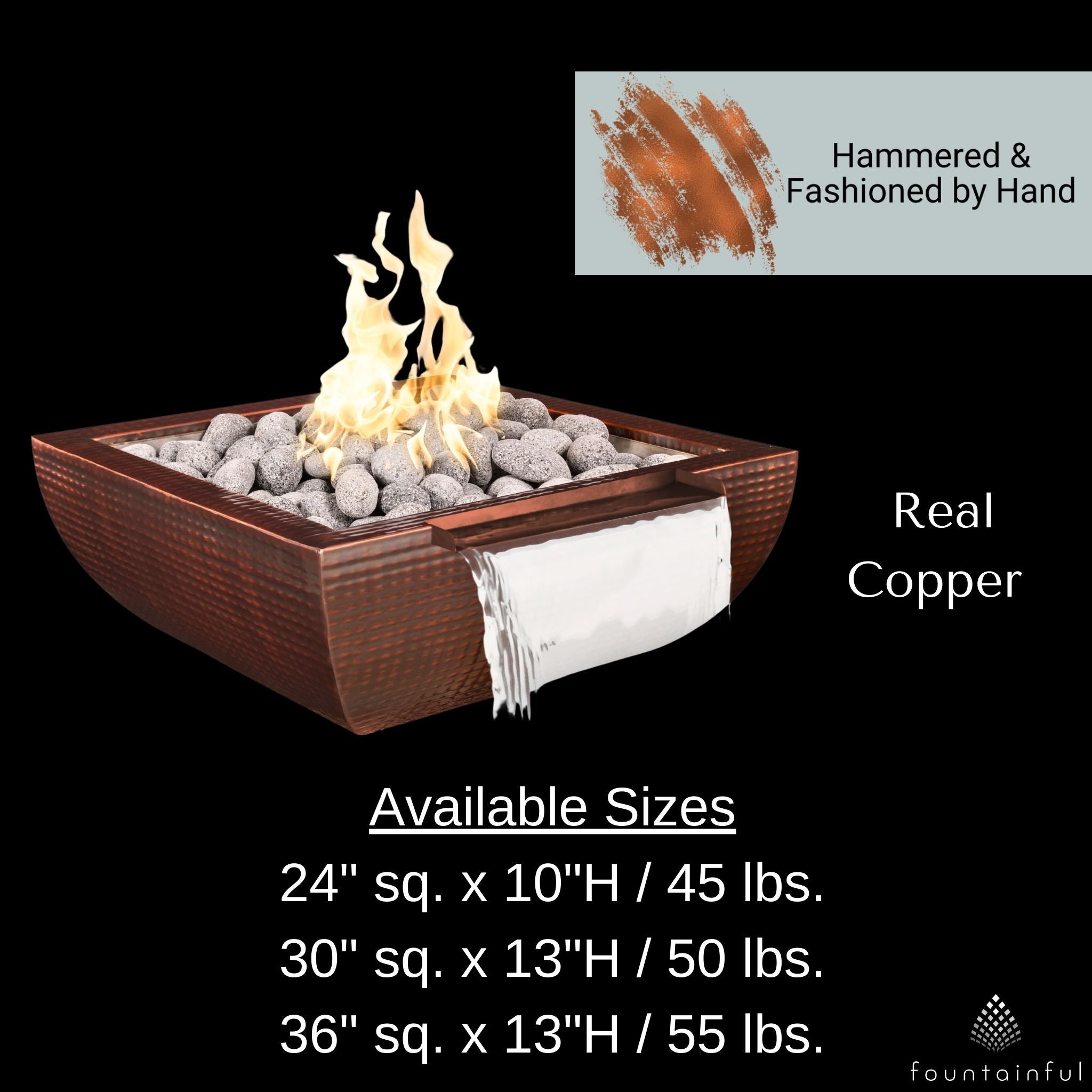 "Avalon" Wide Spill Copper Fire & Water Bowl - The Outdoor Plus