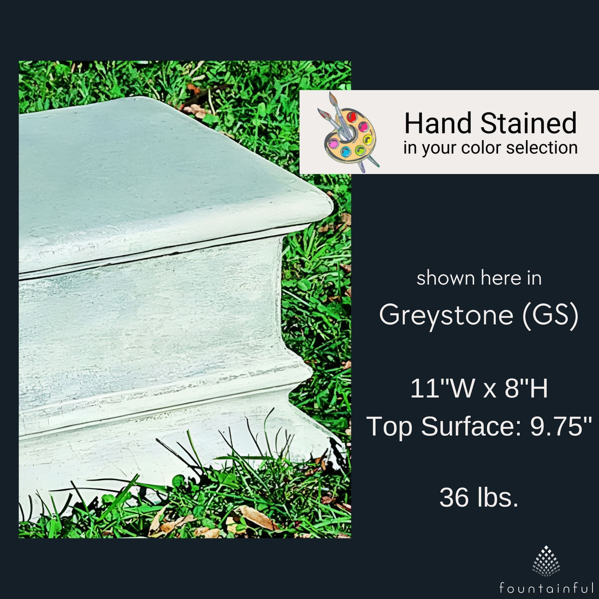 Plain Quadro Concrete Pedestal - Campania #PD38