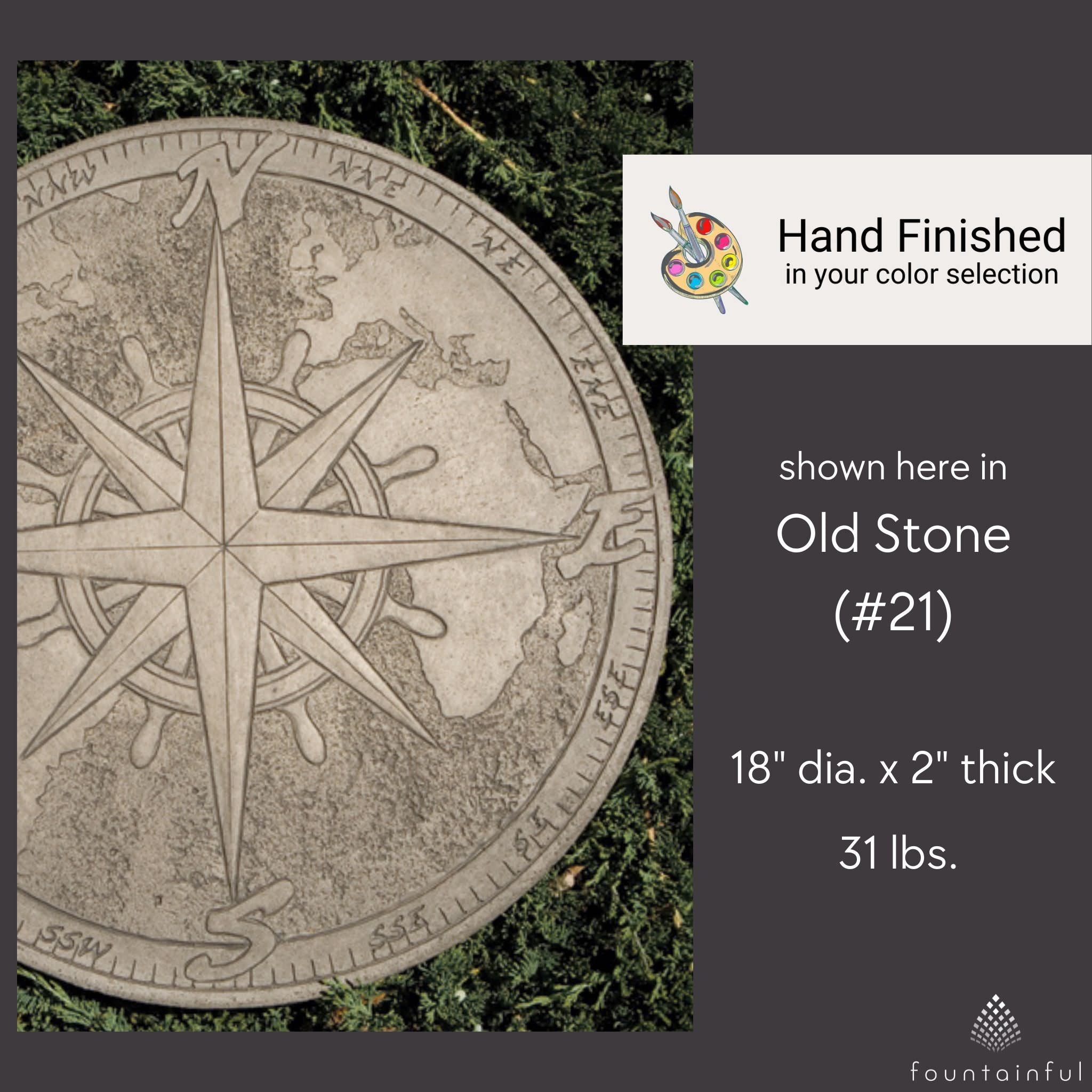 Compass Concrete Round Stepping Stone - Massarellis #1930