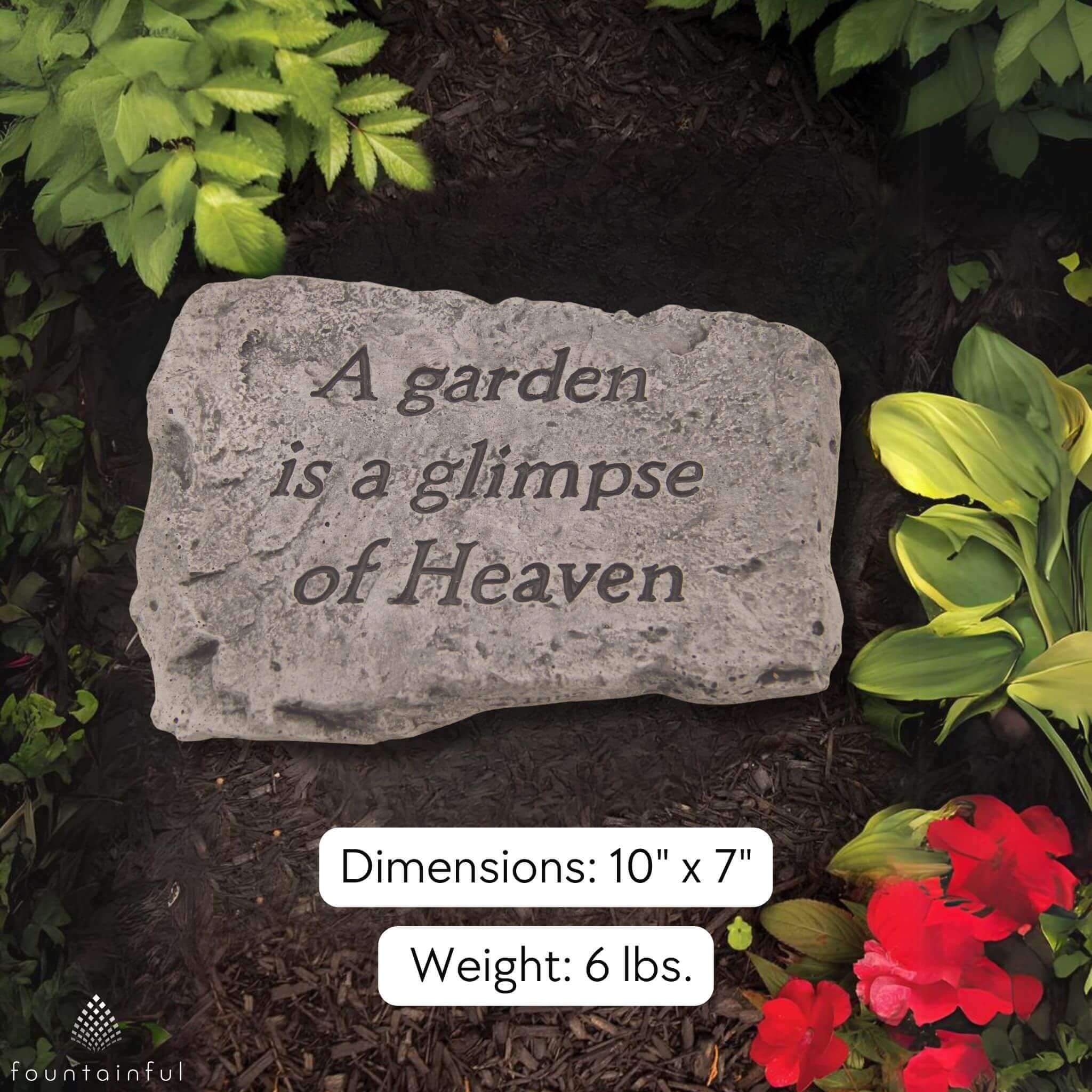 Glimpse of Heaven Concrete Garden Greeting Stone - Thumbnail 2