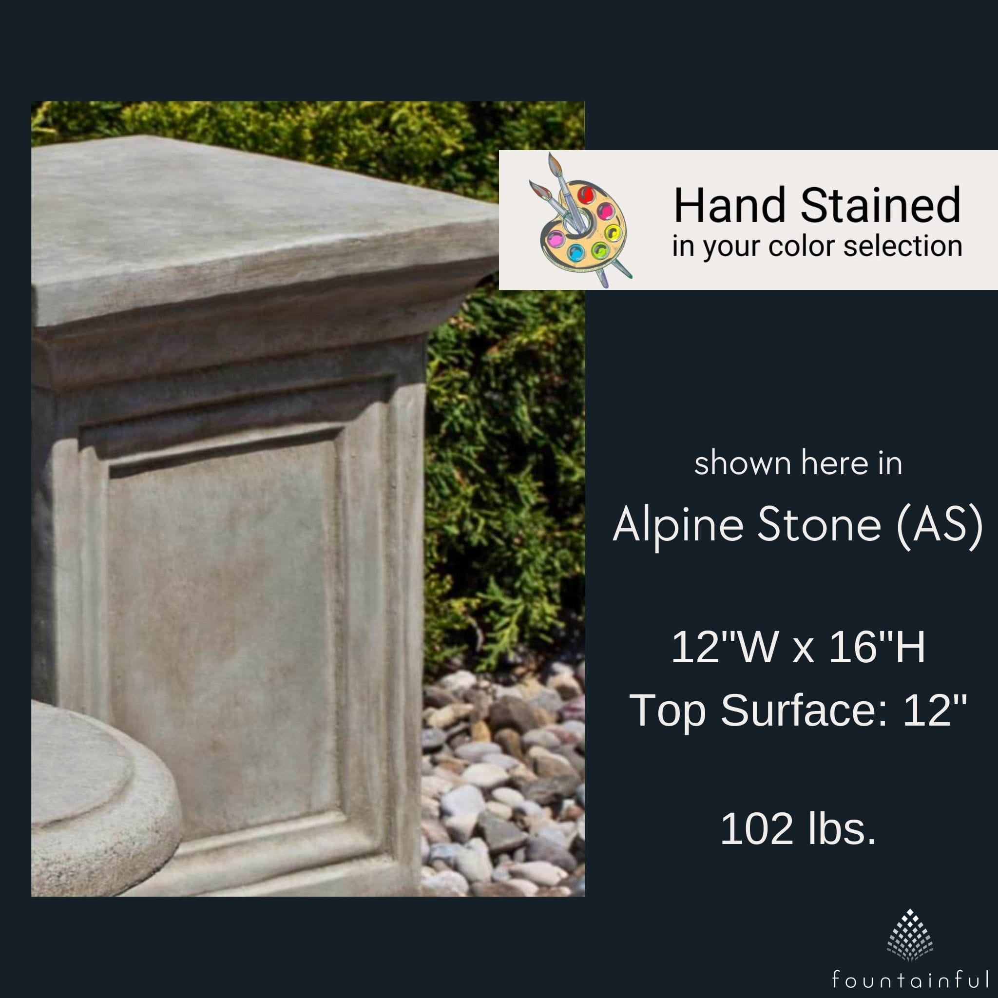 Square Concrete Pedestal - Campania #PD32