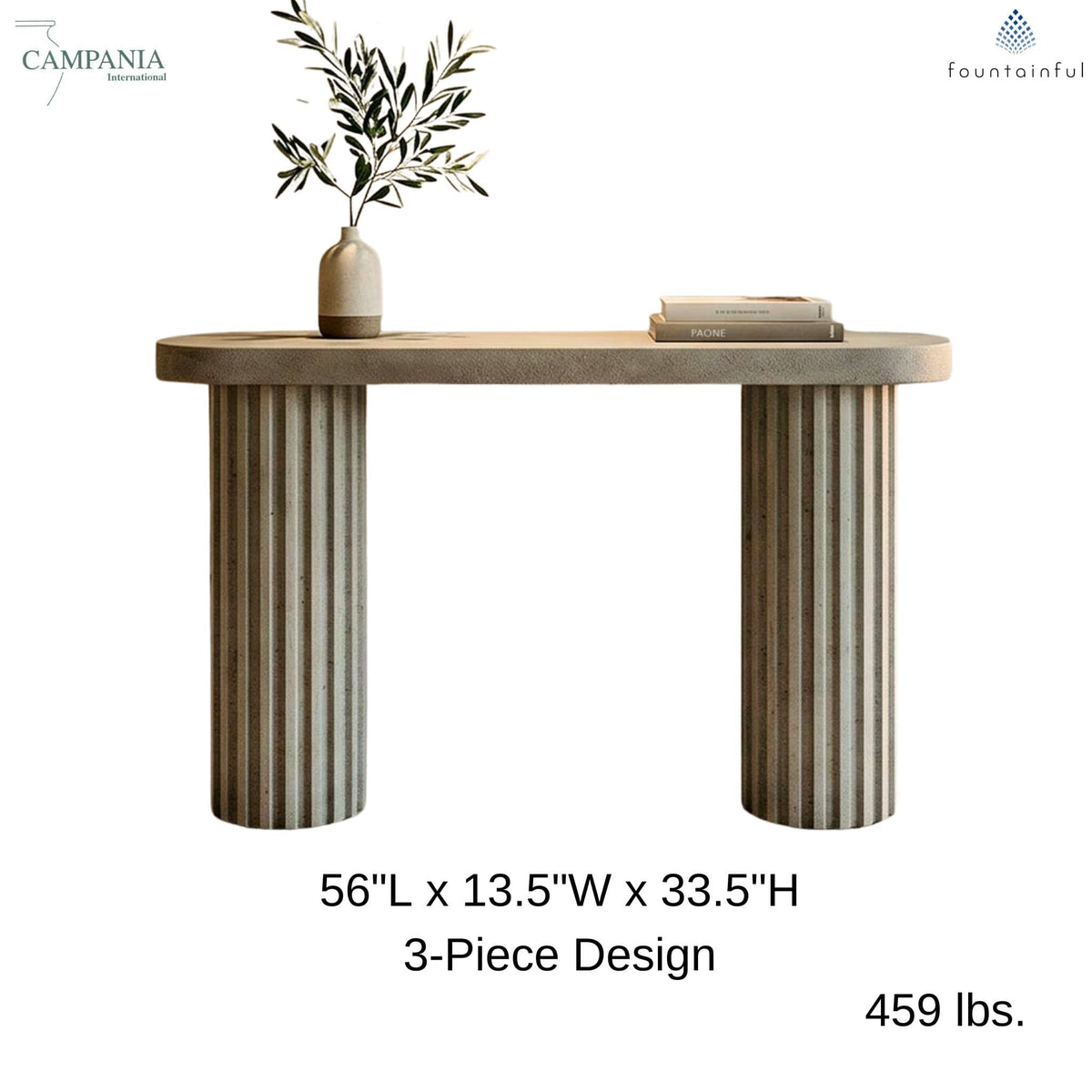 Palis Concrete Garden Table - Campania T115