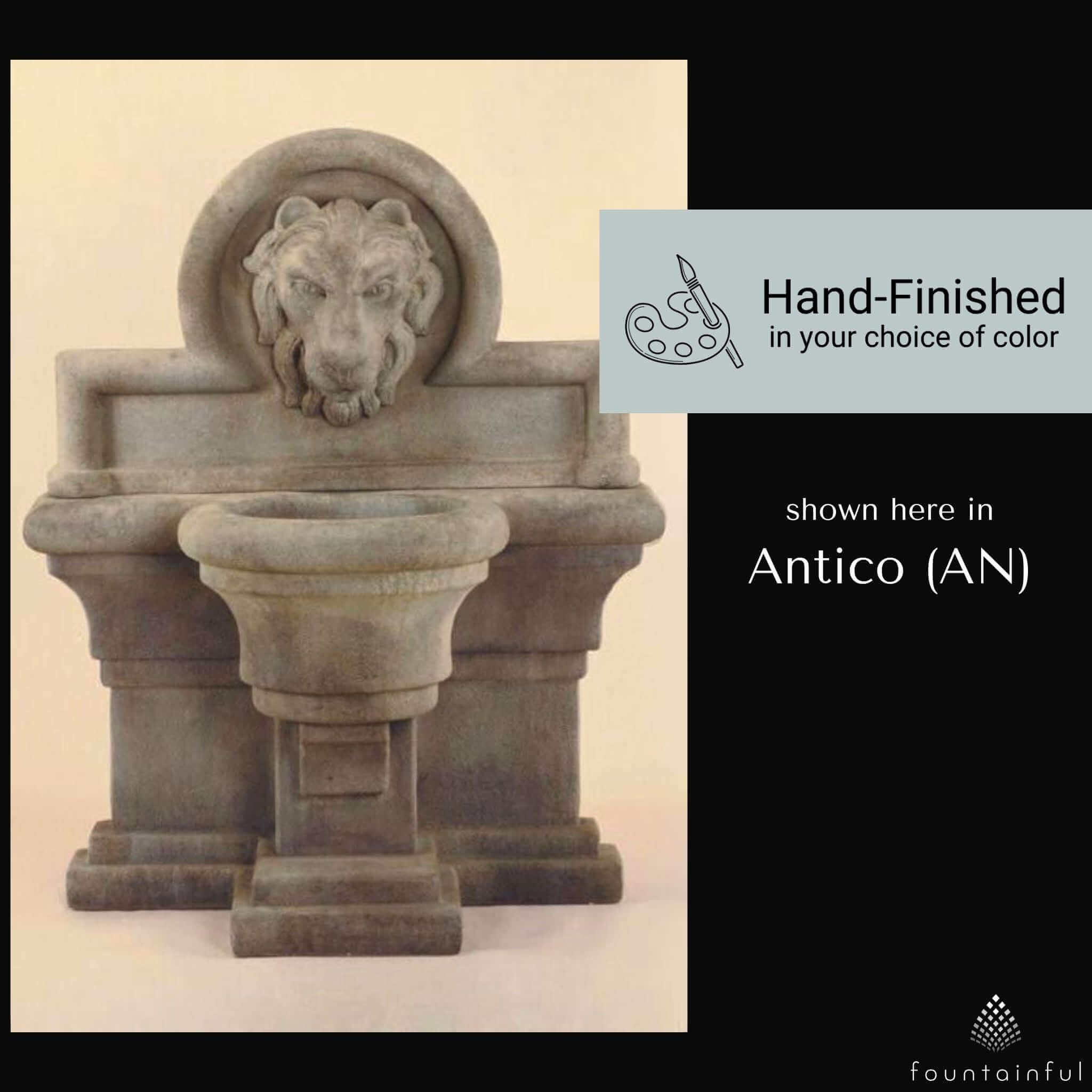 Leone Grande Concrete Wall Fountain - Thumbnail 3