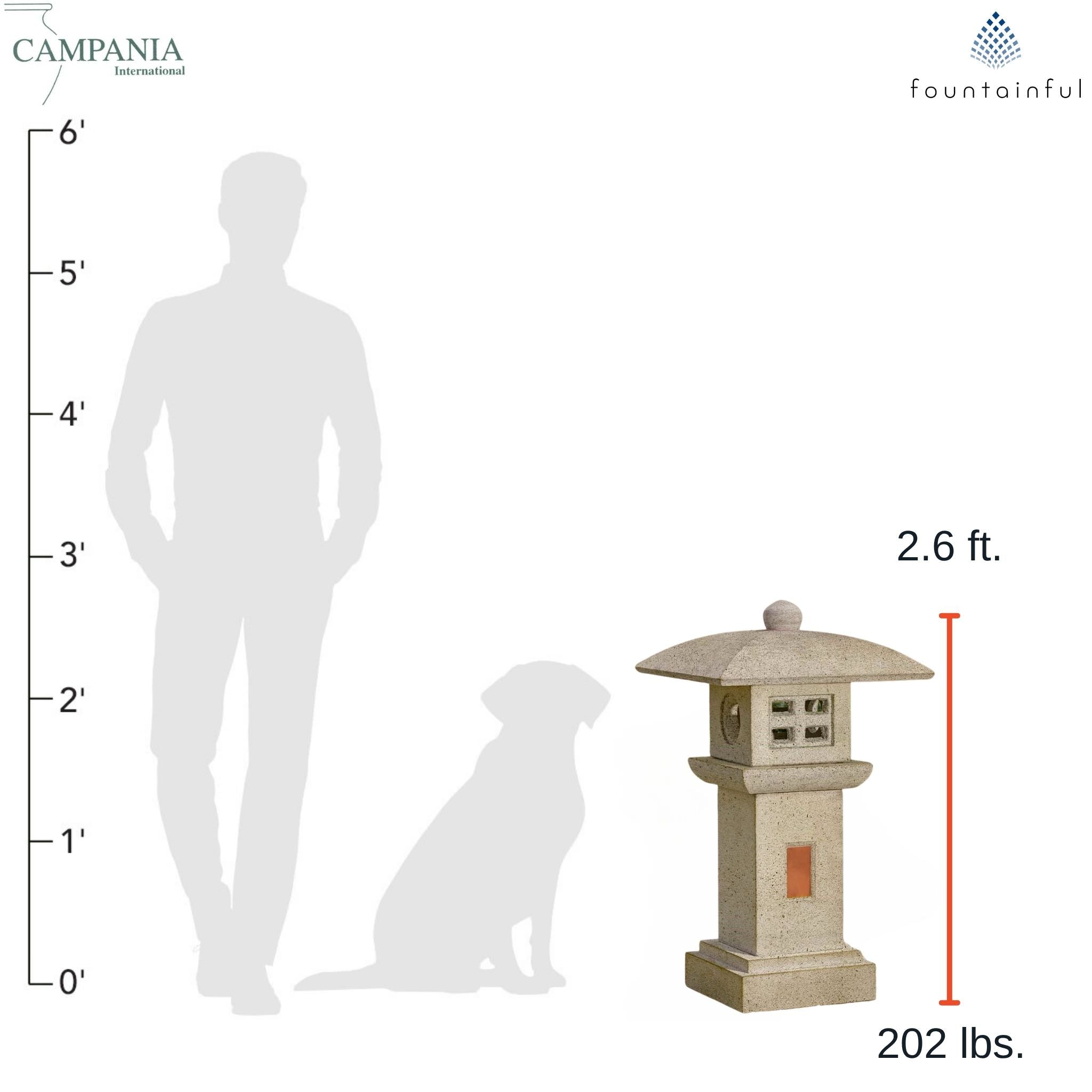 Ana Ly Lantern Concrete Garden Statue - Campania