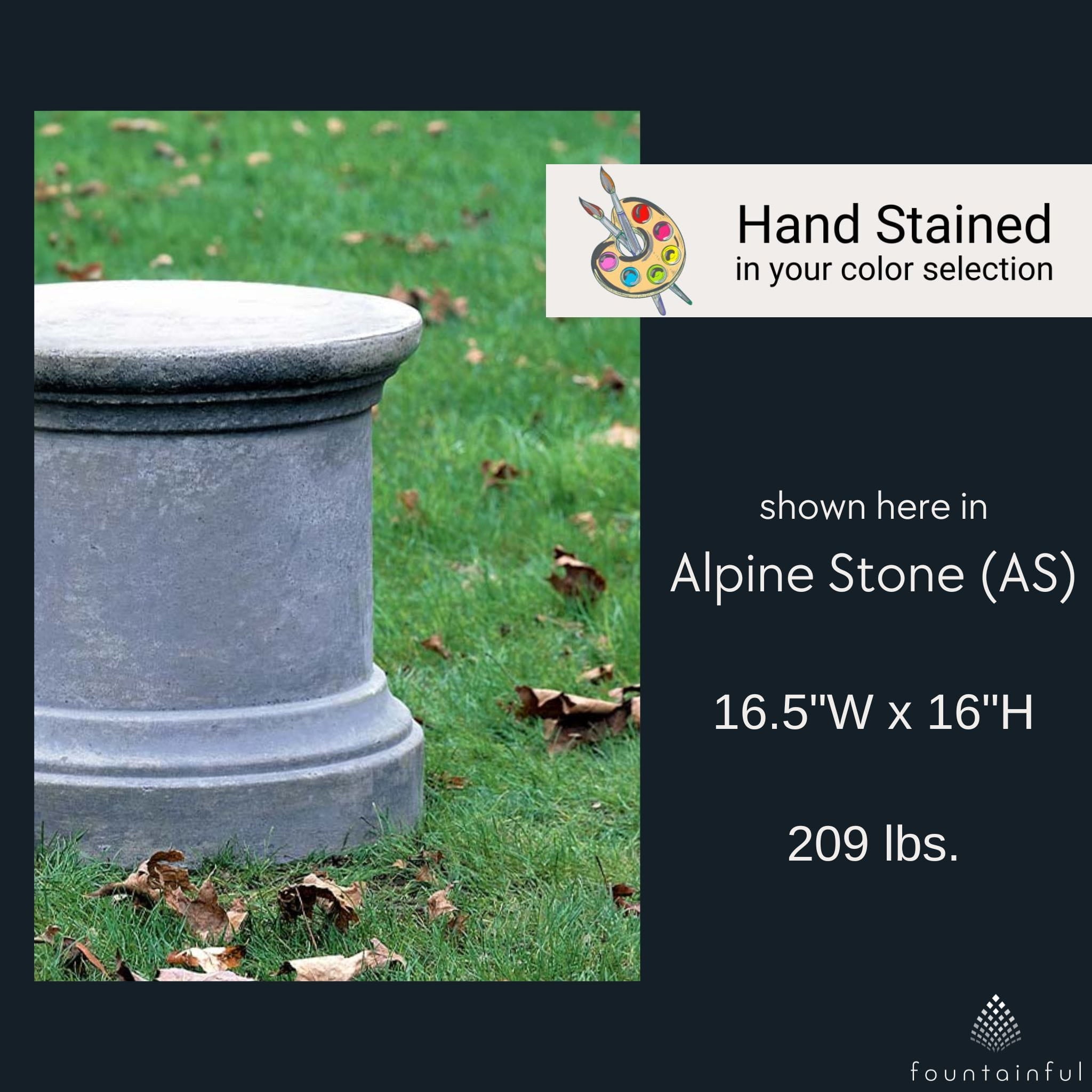 Plain Round Concrete Pedestal - Campania #PD108