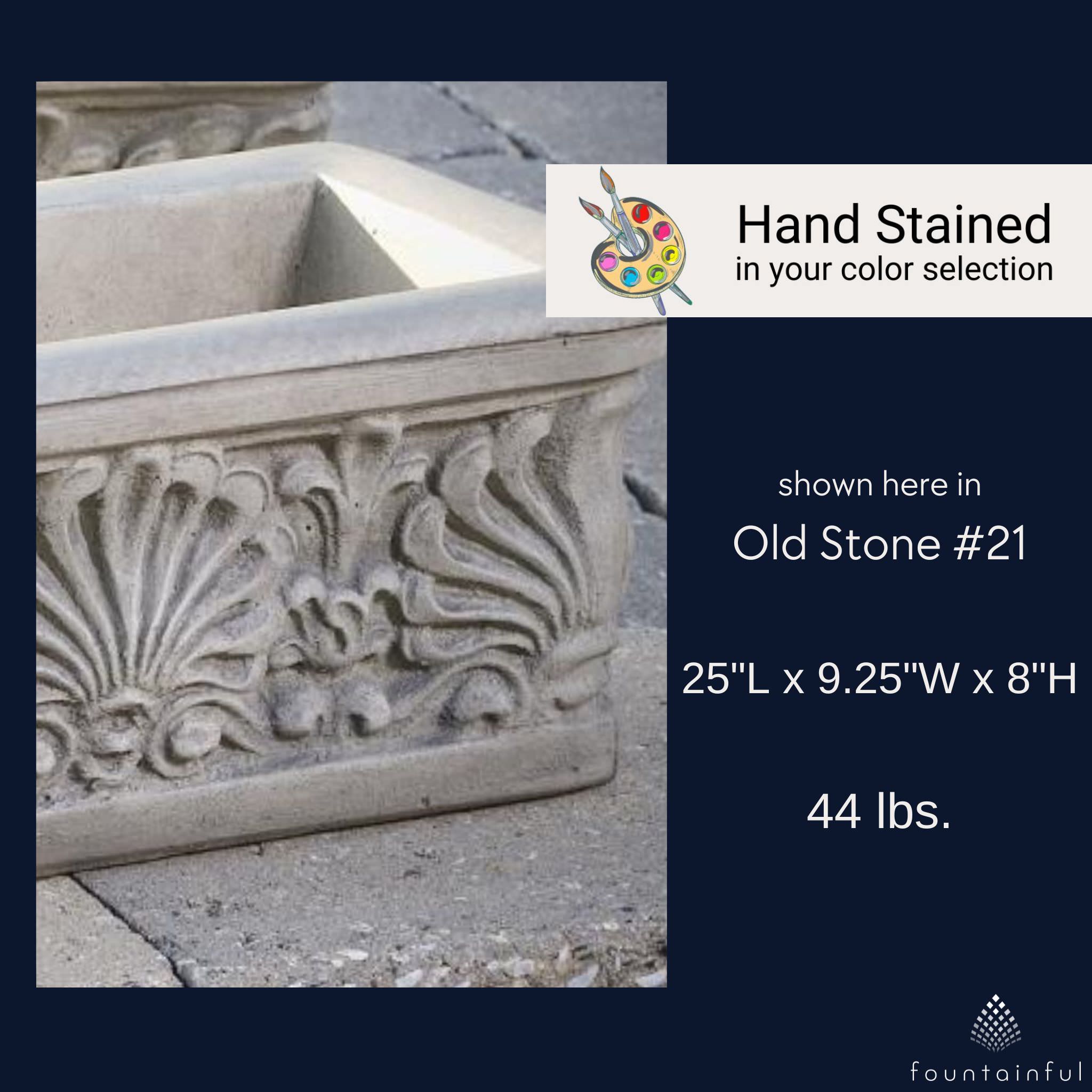 Shell Box Concrete Planter - Massarellis #6390