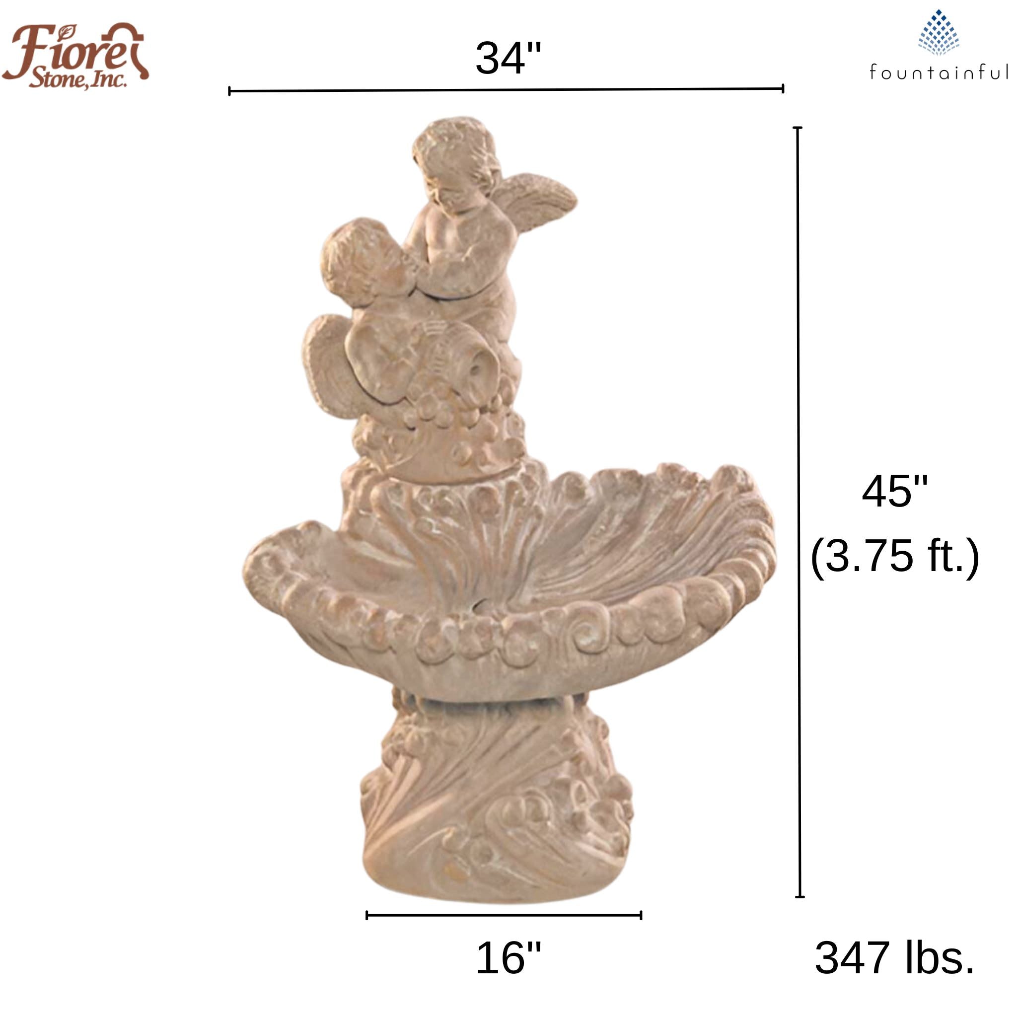 Pouring Angel Concrete Fountain - Fiore #2014