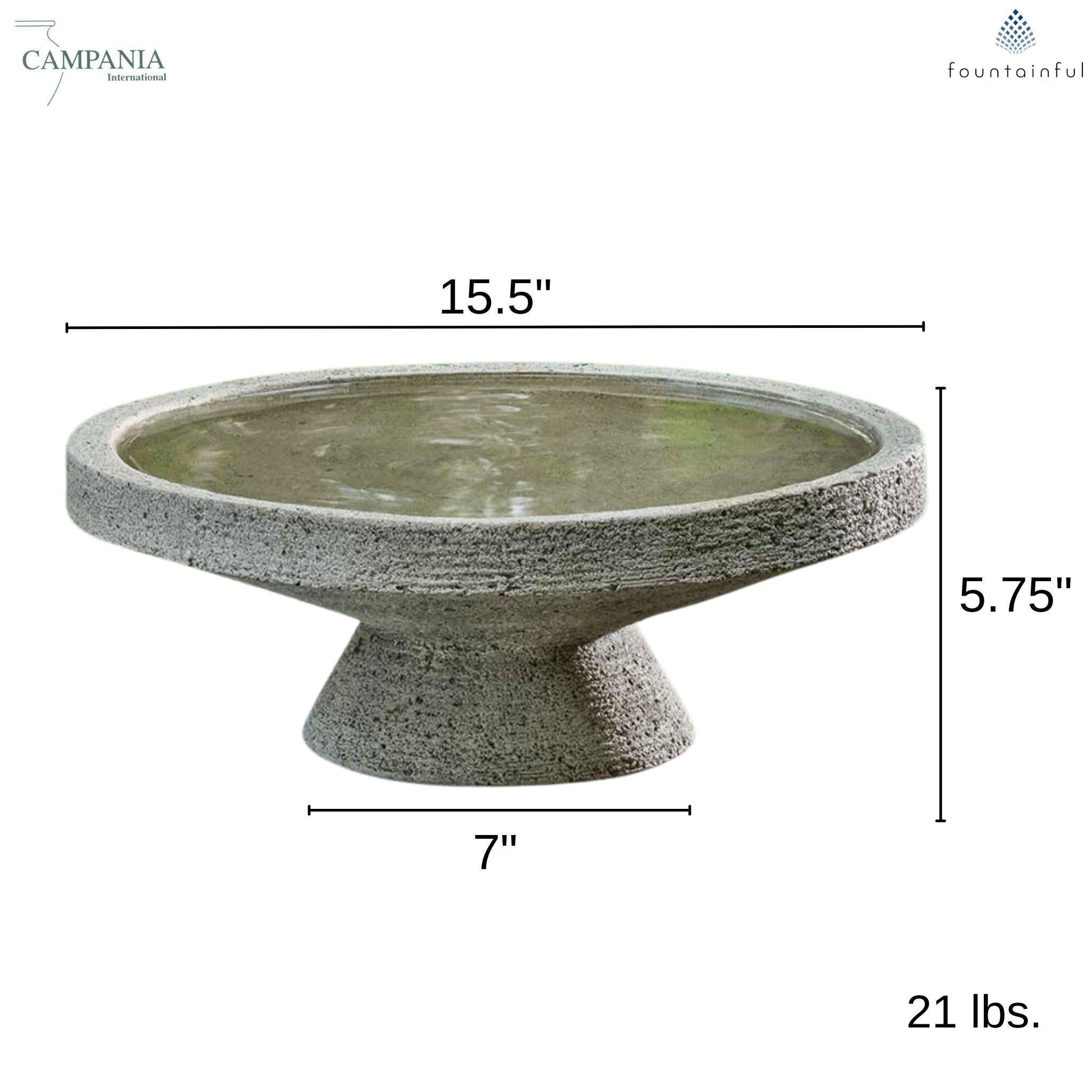 Roxie Concrete Bird Bath - Campania #B205