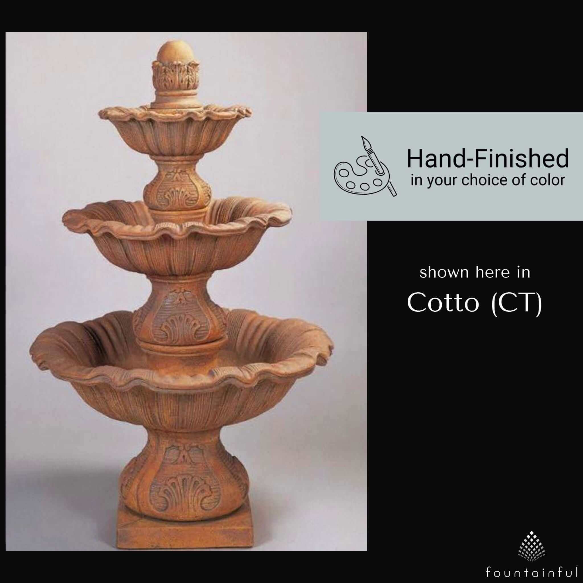 Regina 3-Tier Concrete Fountain - Giannini
