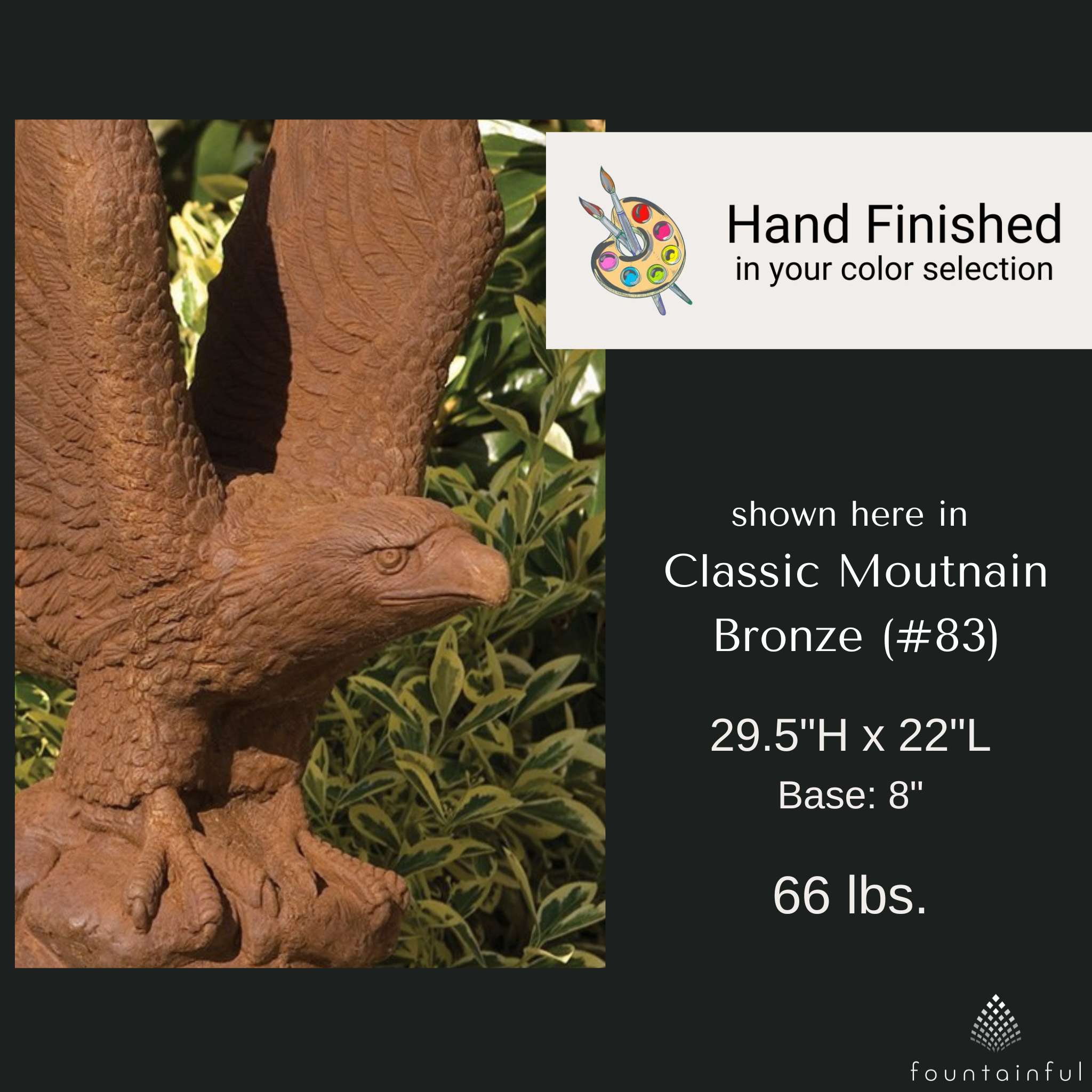 Patriot Eagle Concrete Garden Statue - Massarellis #4530