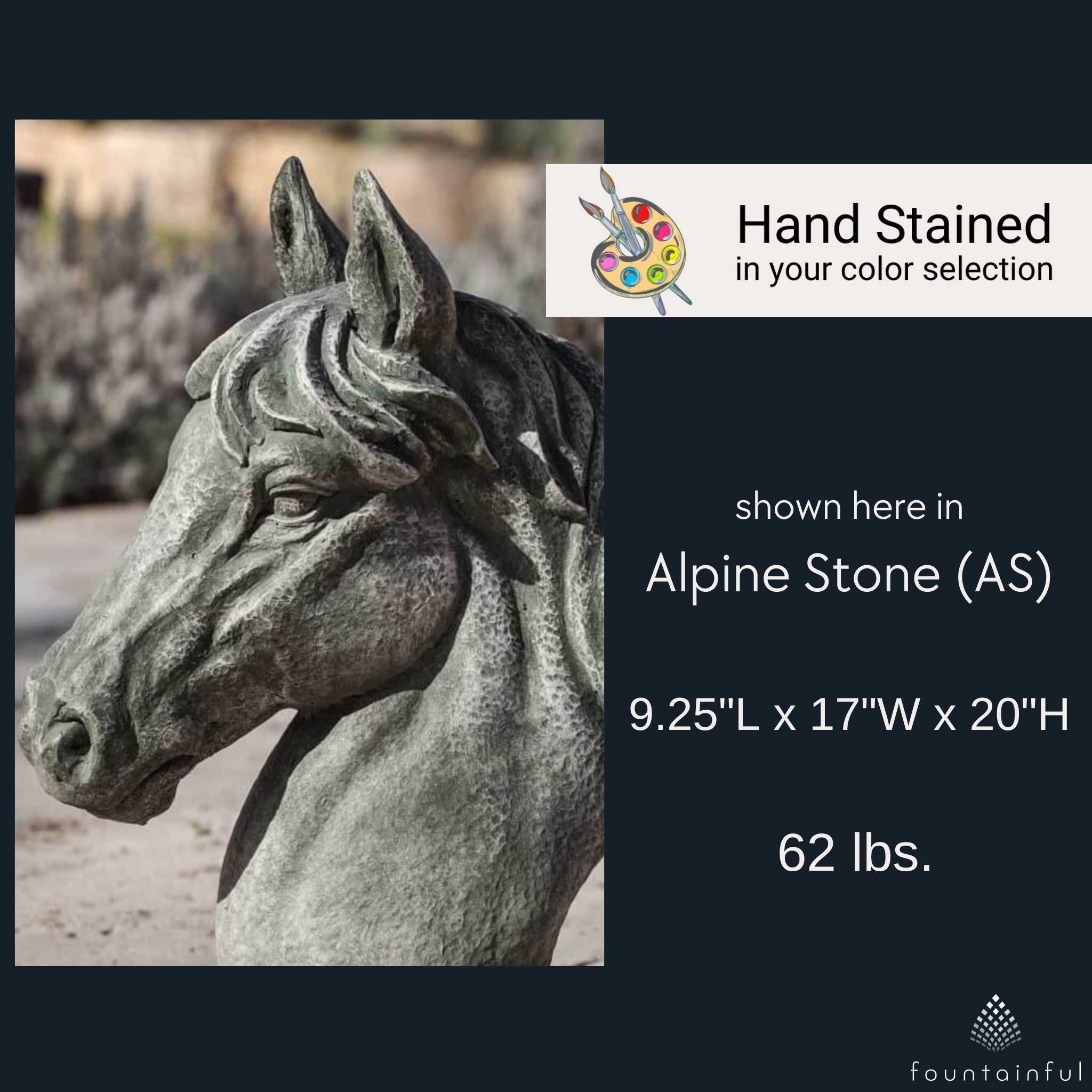 Spirit Horse Concrete Garden Statue - Campania #A523