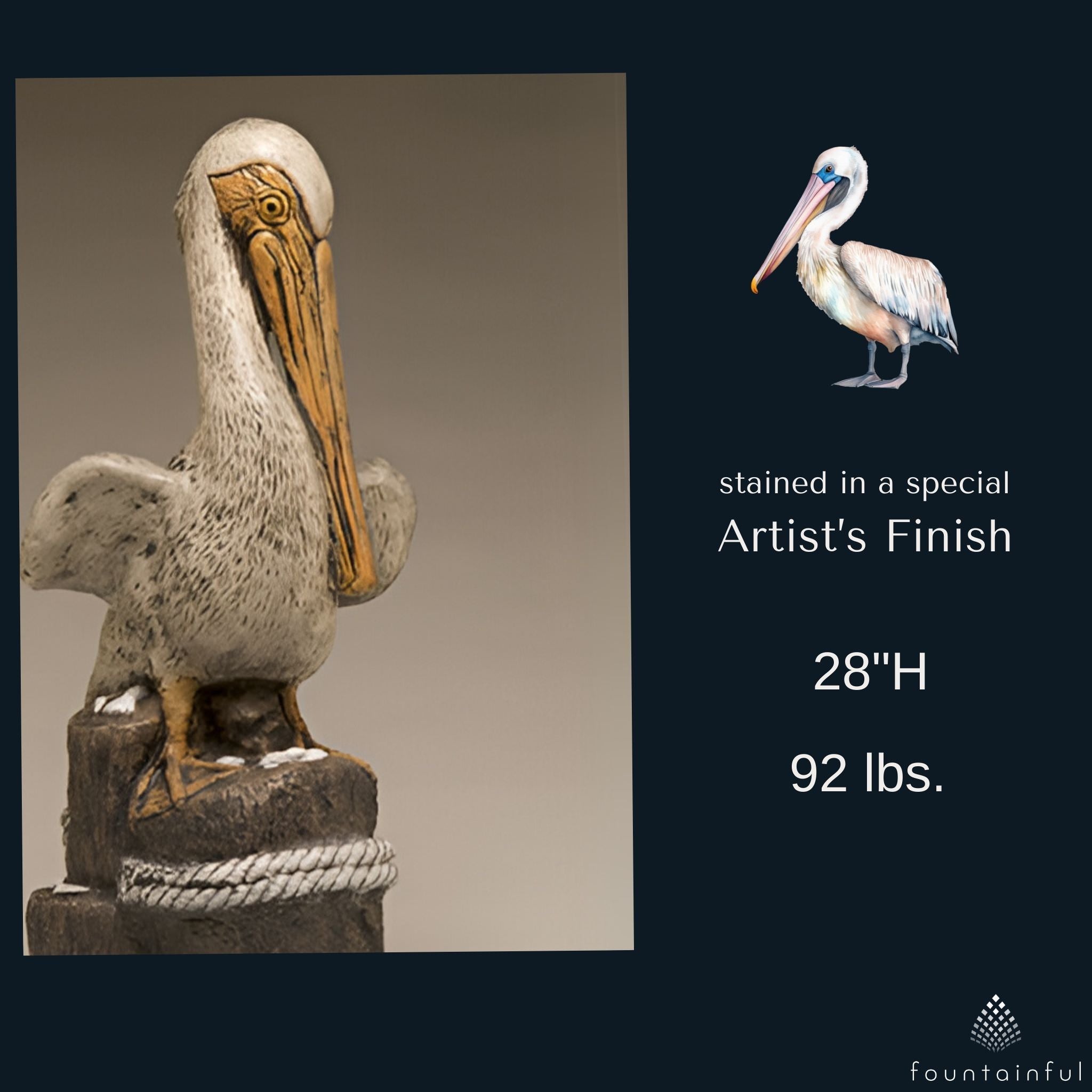 Pelican Concrete Garden Statue - Fiore #551