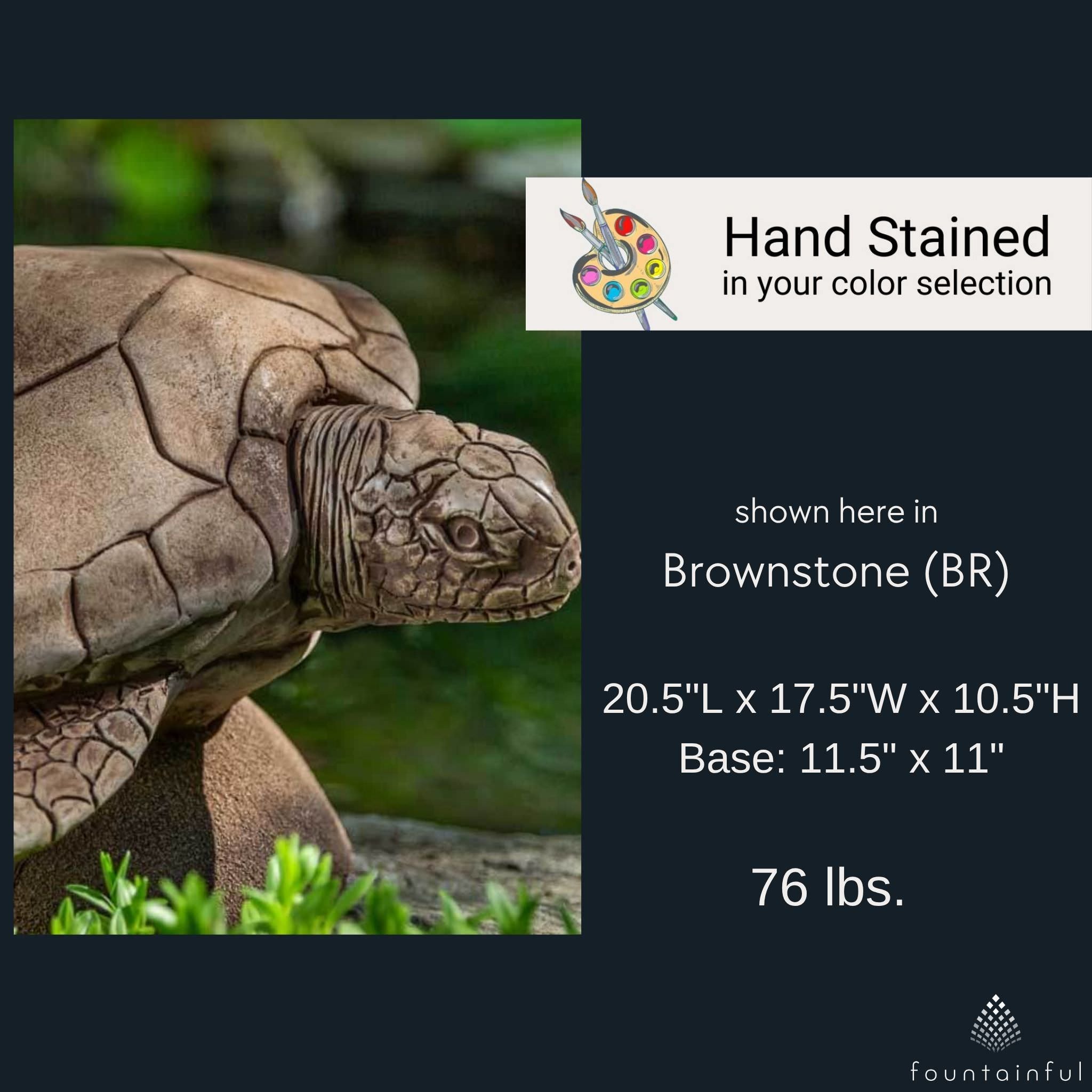 Large Sea Turtle Concrete Garden Statue - Campania #A614