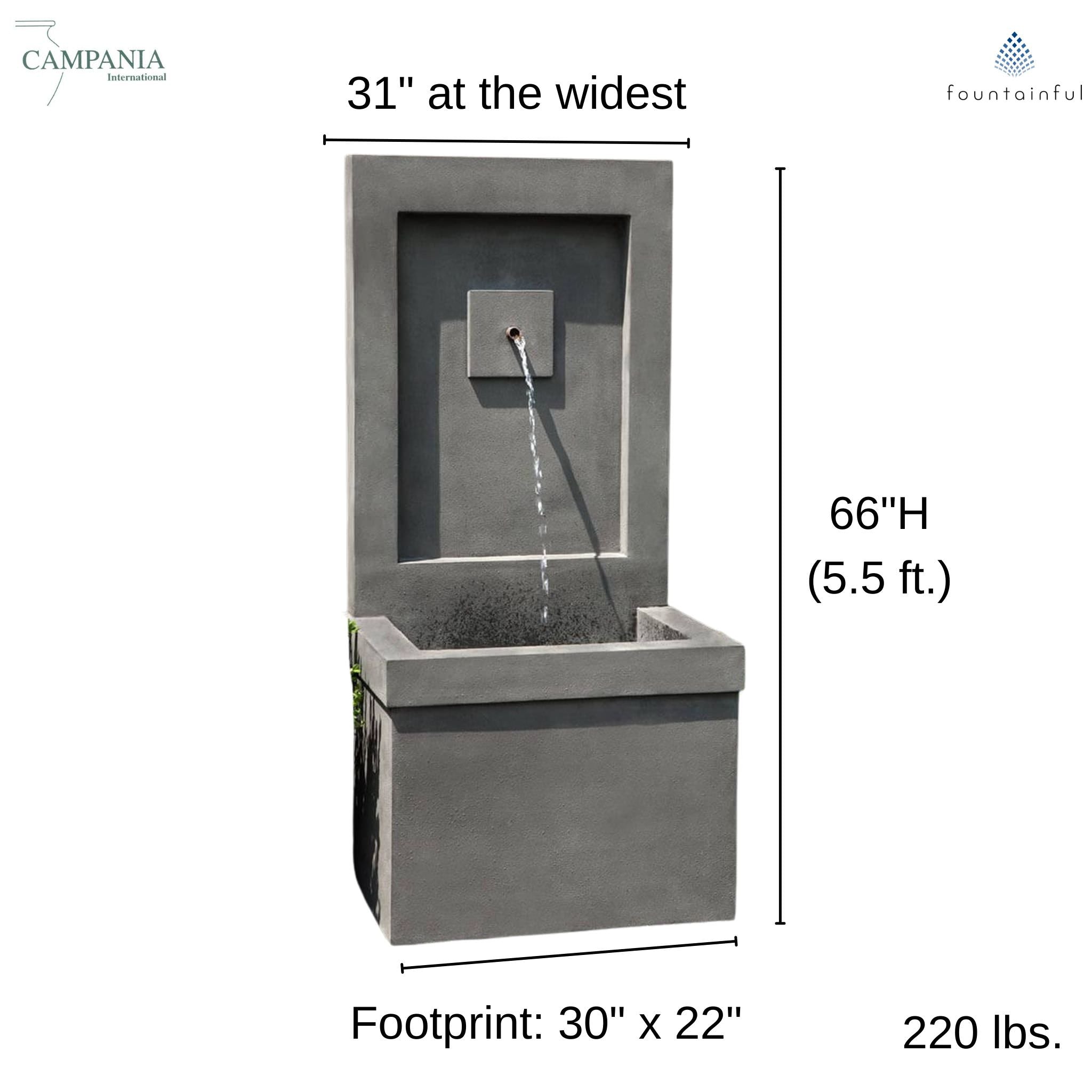 Brentwood GFRC Wall Fountain - Thumbnail 5