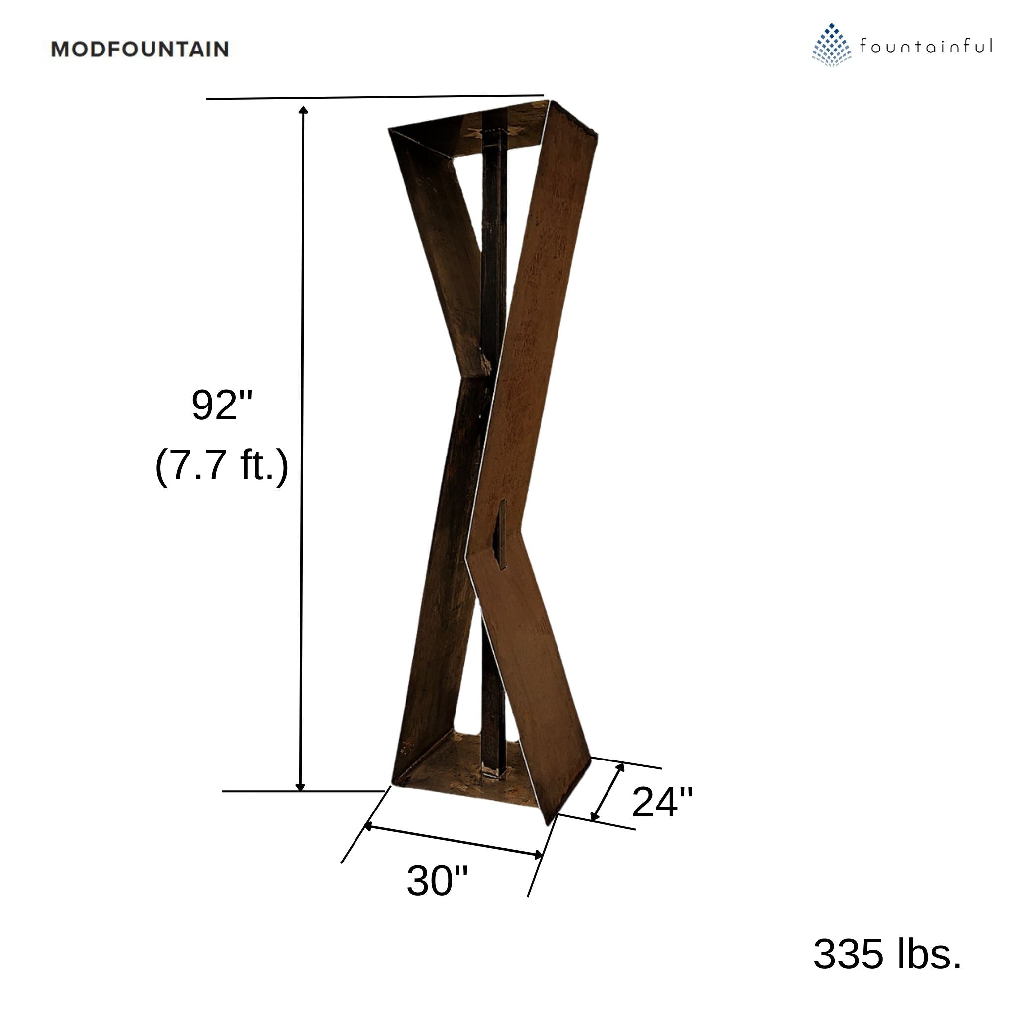 K2 Modern Fountain in Steel