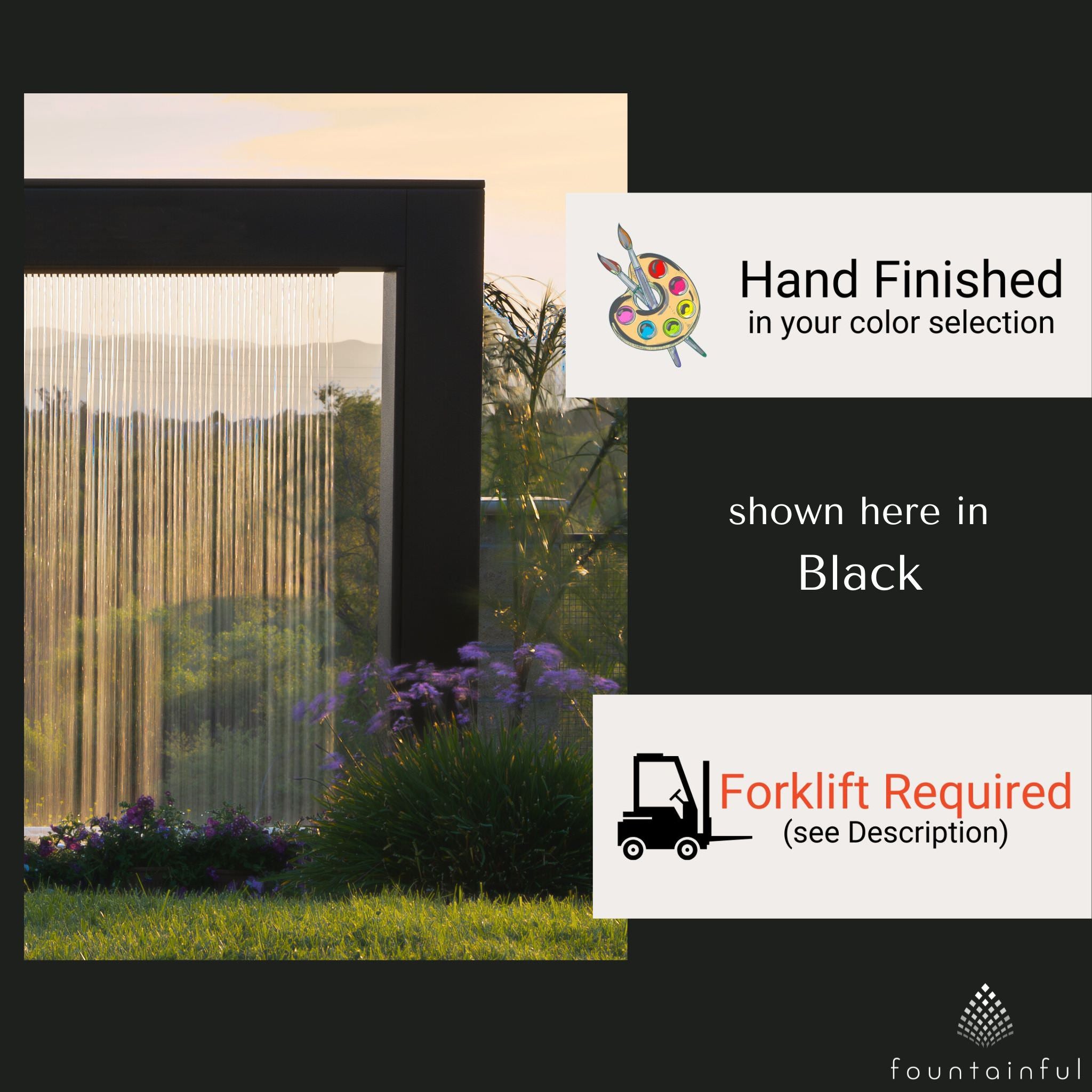 Paradise Falls Steel Rain Curtain Fountain - The Outdoor Plus