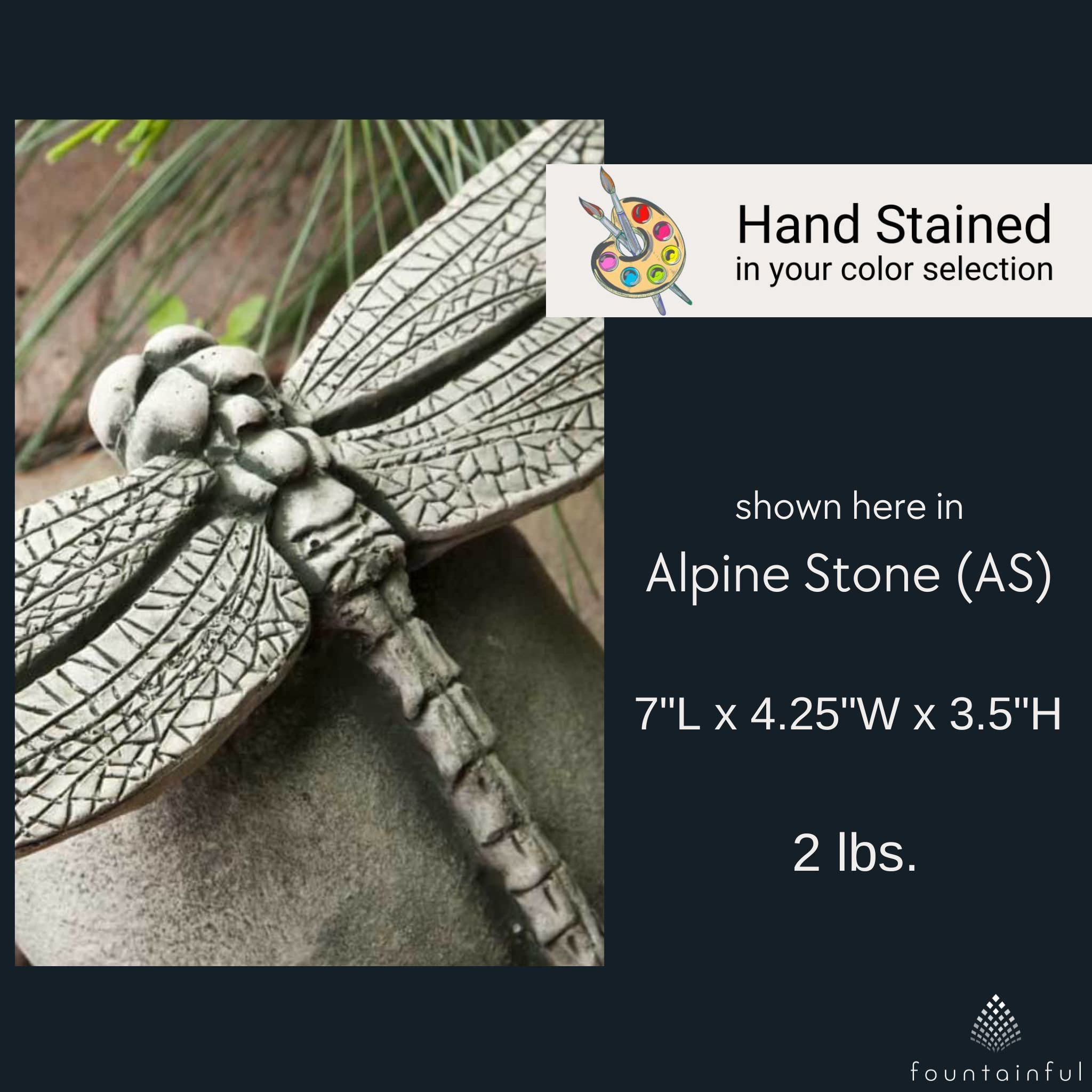 Dragonfly Concrete Garden Statue - Campania #A392