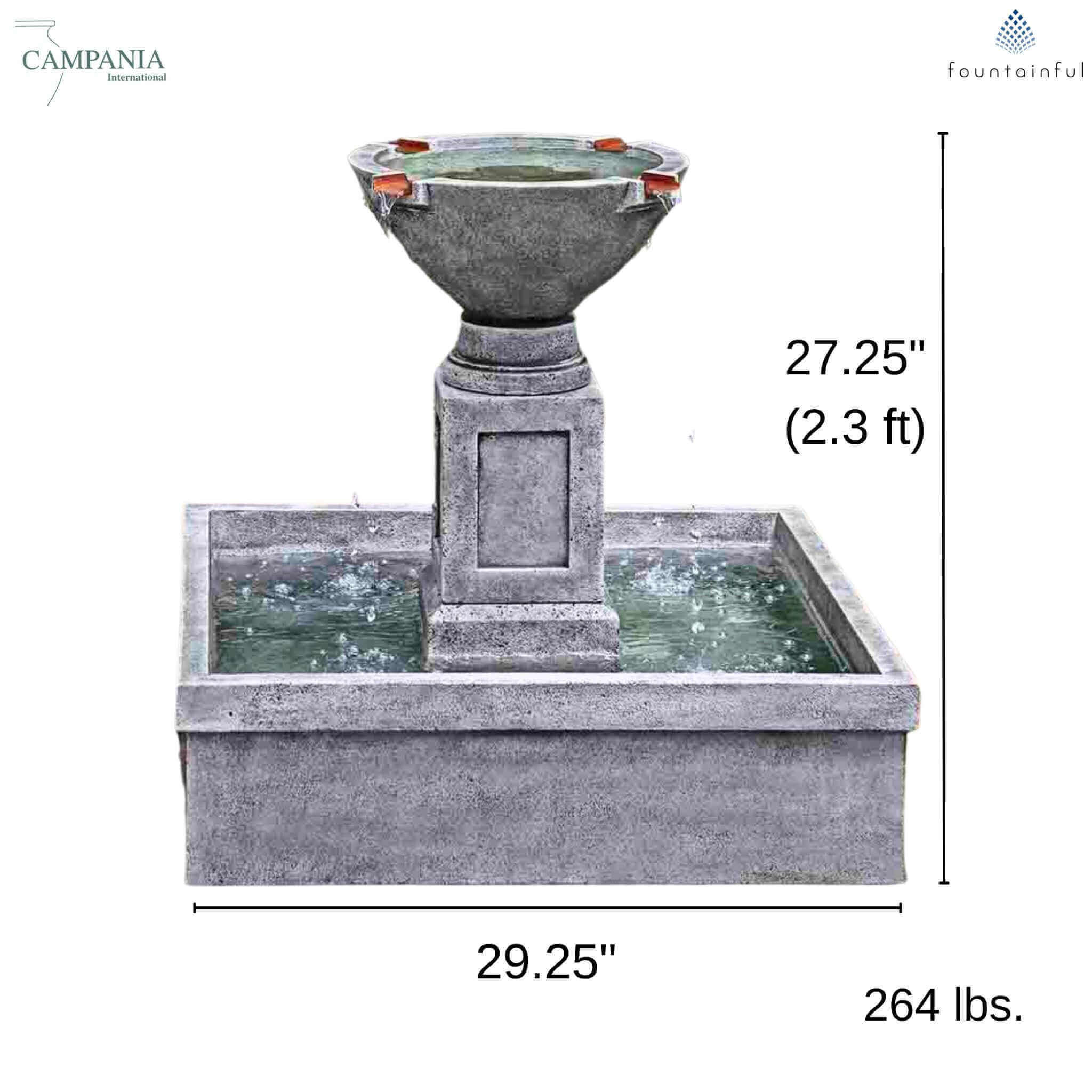 Rittenhouse Concrete Fountain - Campania #FT277