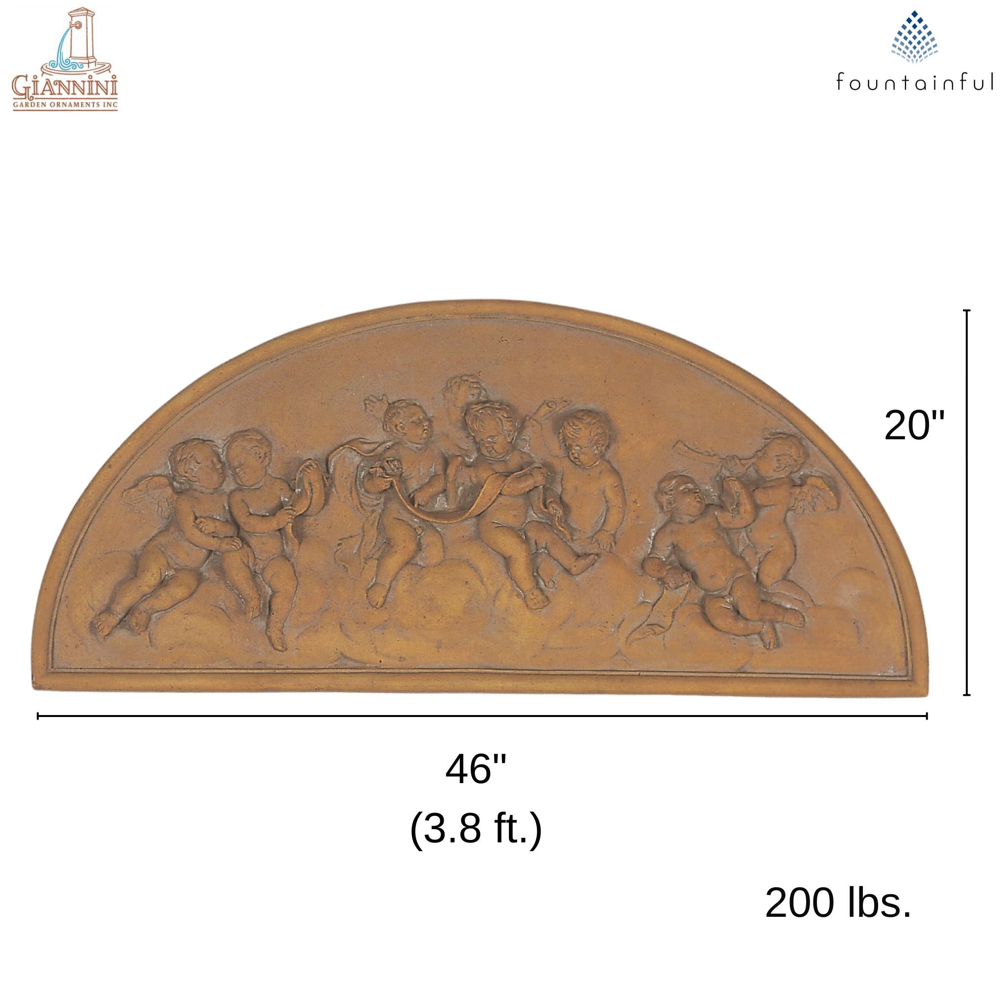 Michelangelo Angels Concrete Wall Plaque - Giannini #3014