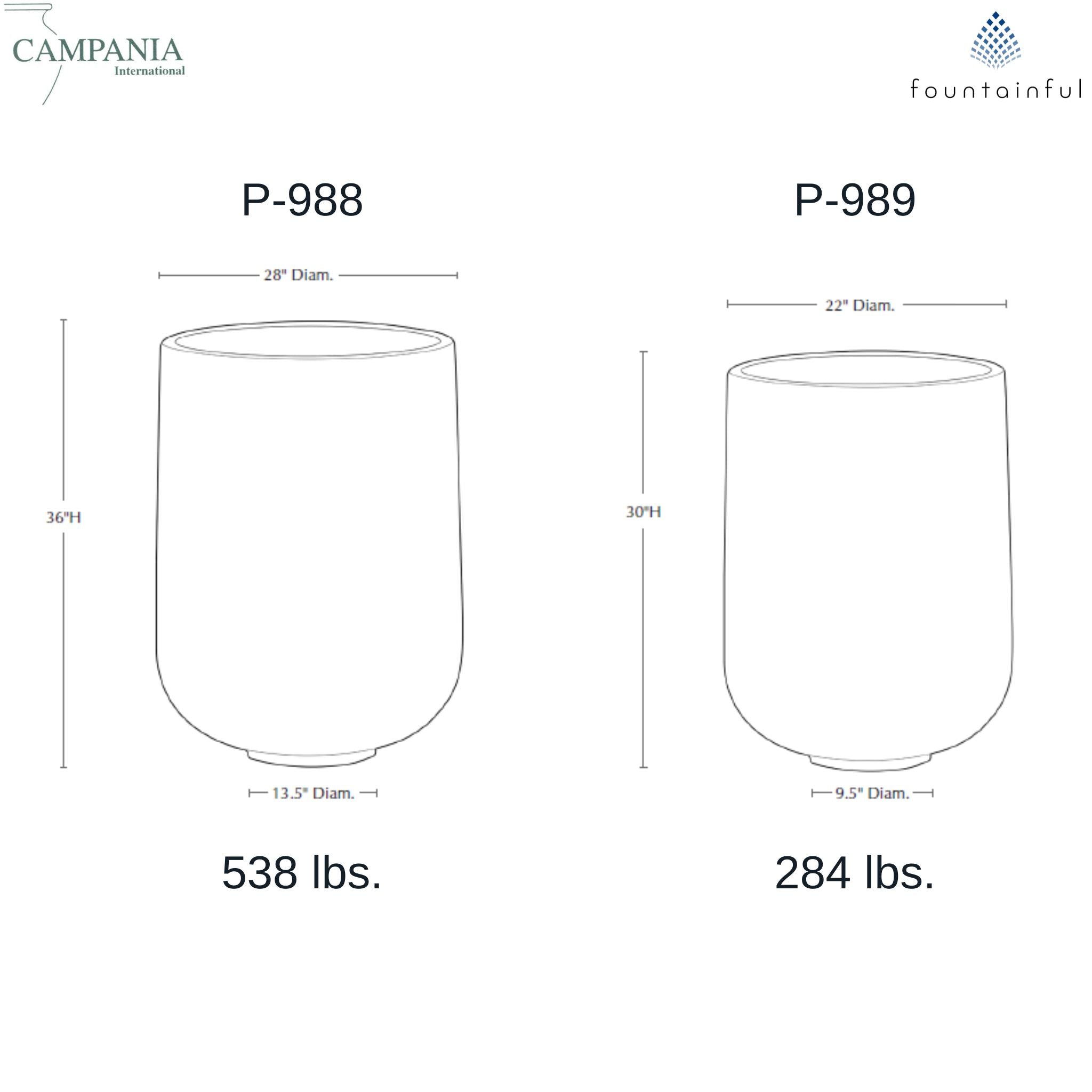 Tall Tribeca Concrete Planter Series - Campania