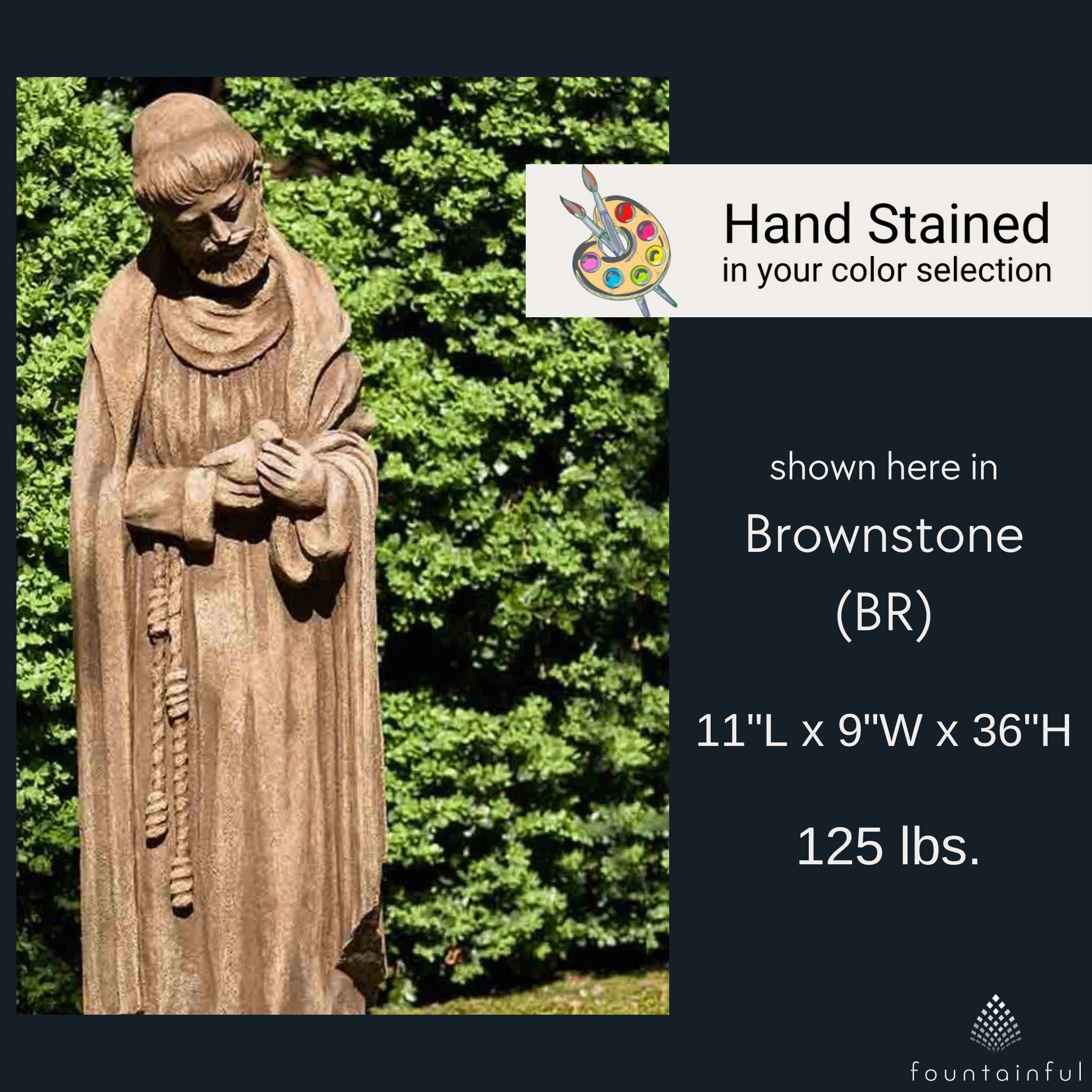 St. Francis w/Baby Bird Concrete Garden Statue - Campania #R101