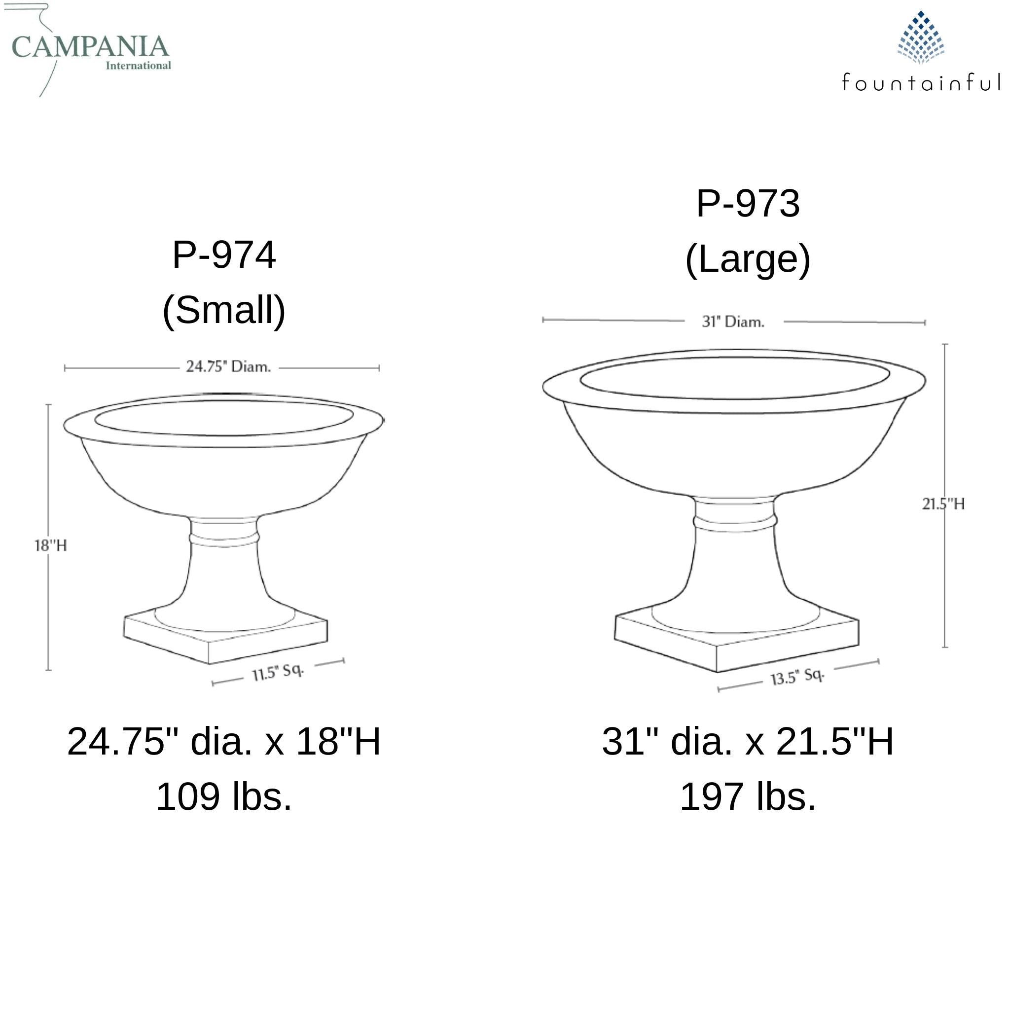 Notting Hill Large Urn Planters - Campania