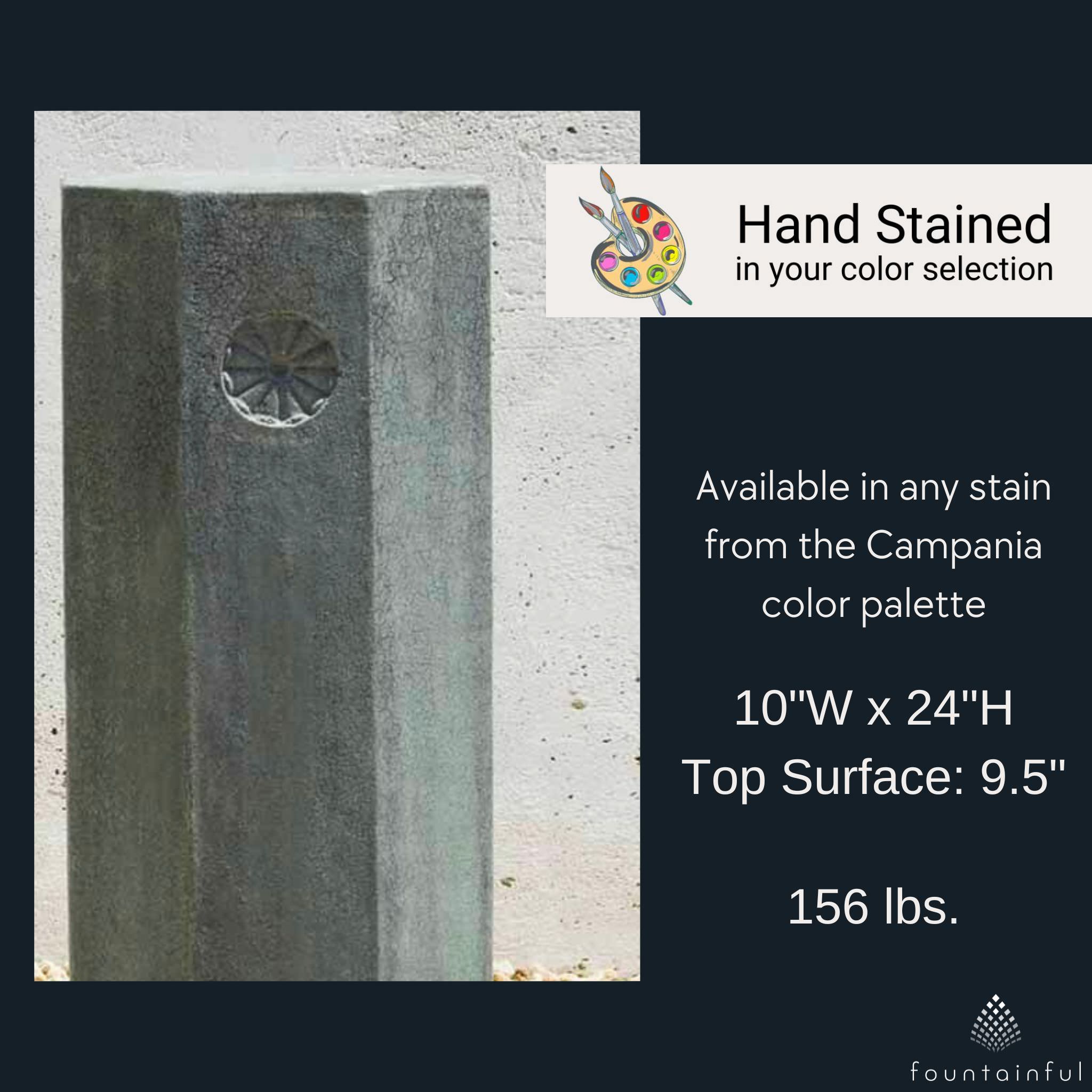 Octagonal Tall Concrete Pedestal - Campania #PD151