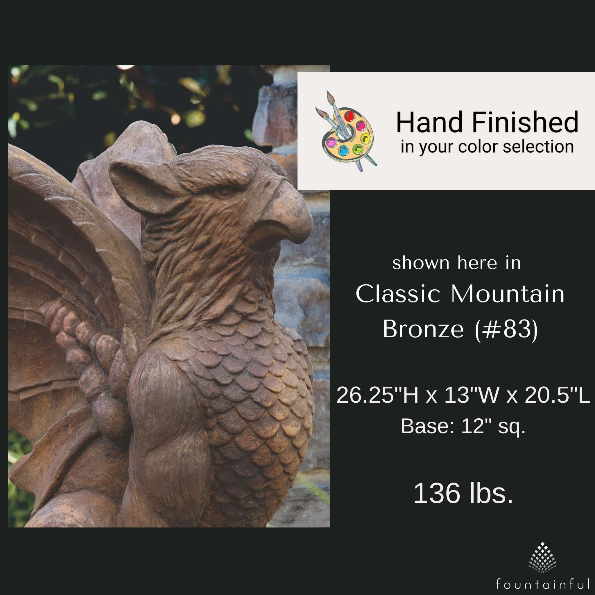 Griffin Large Concrete Garden Statue - Thumbnail 2