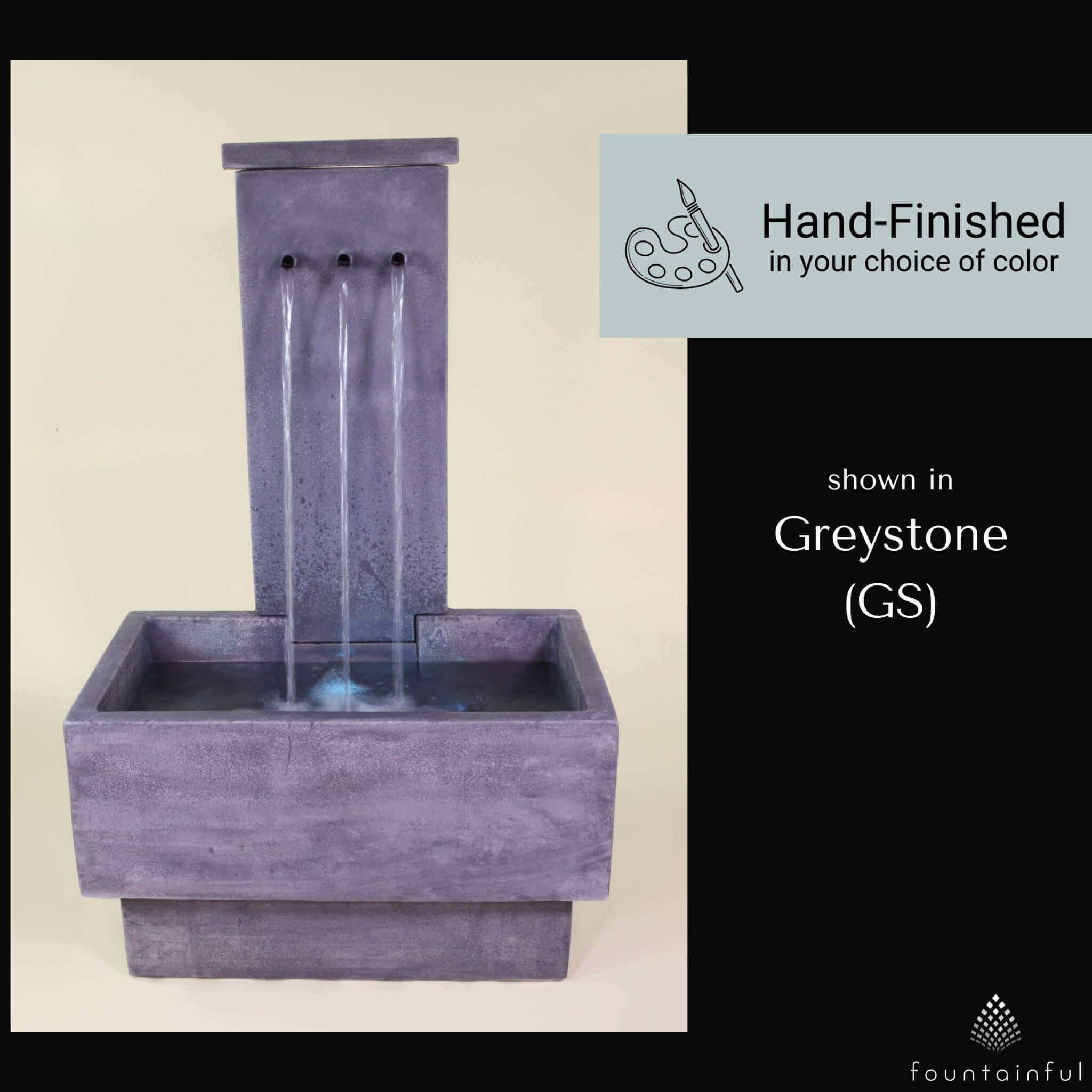 Tre Rame Concrete Wall Fountain - Thumbnail 5