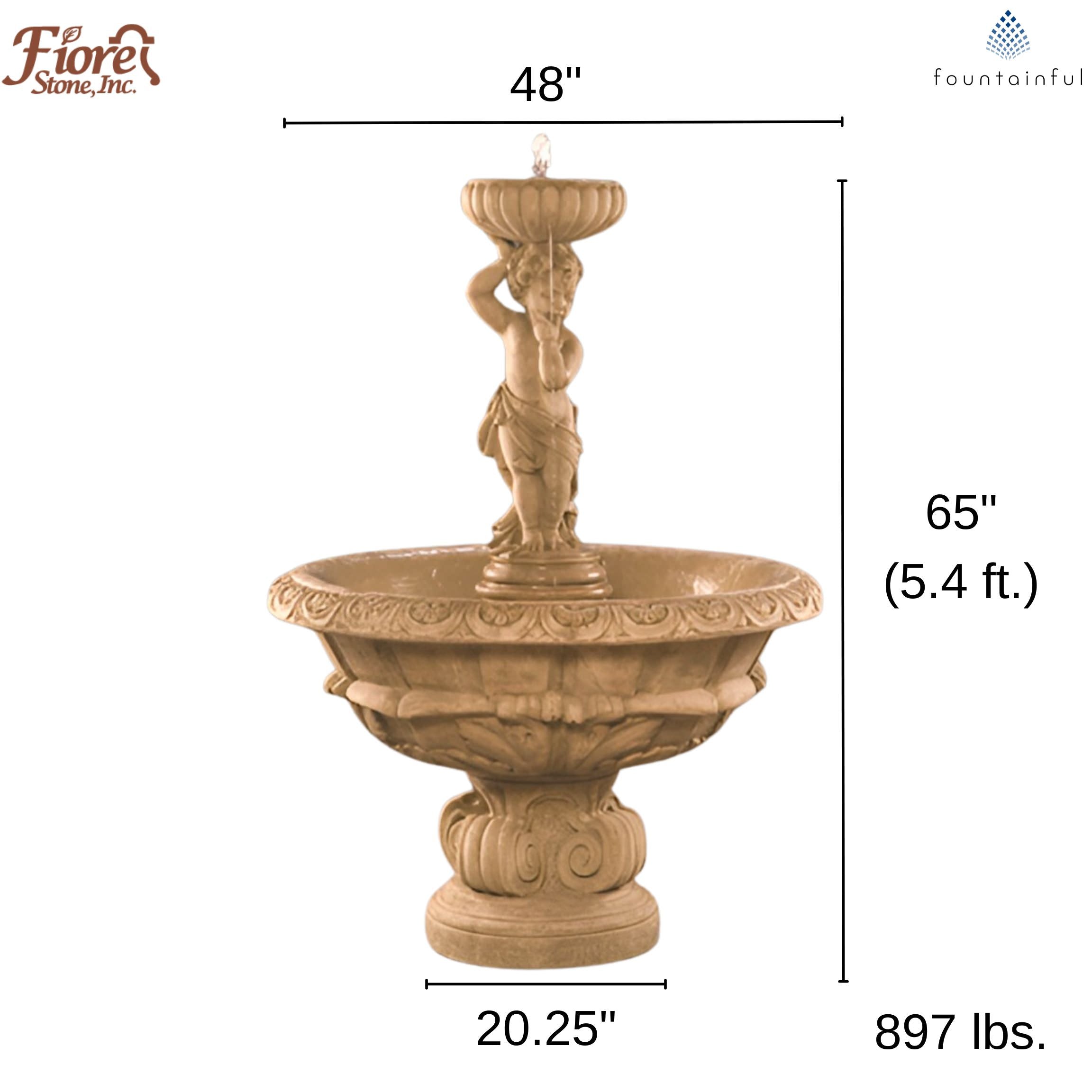 Reflective Moment Concrete Fountain - Fiore #2057F