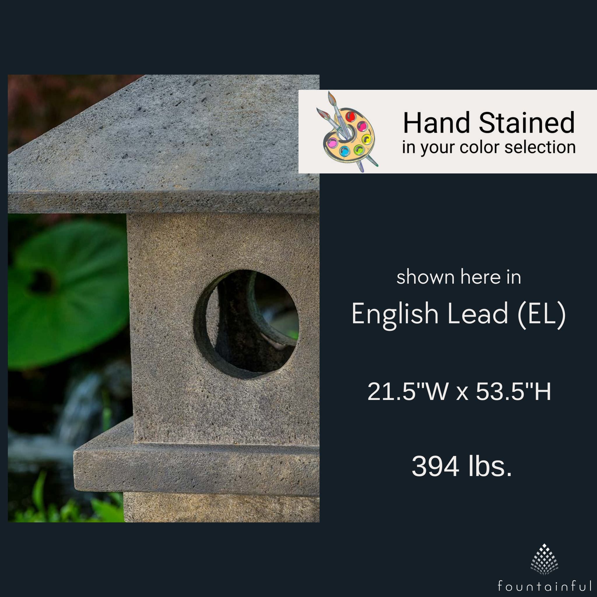 Aizu Lantern Concrete Garden Statue - Campania