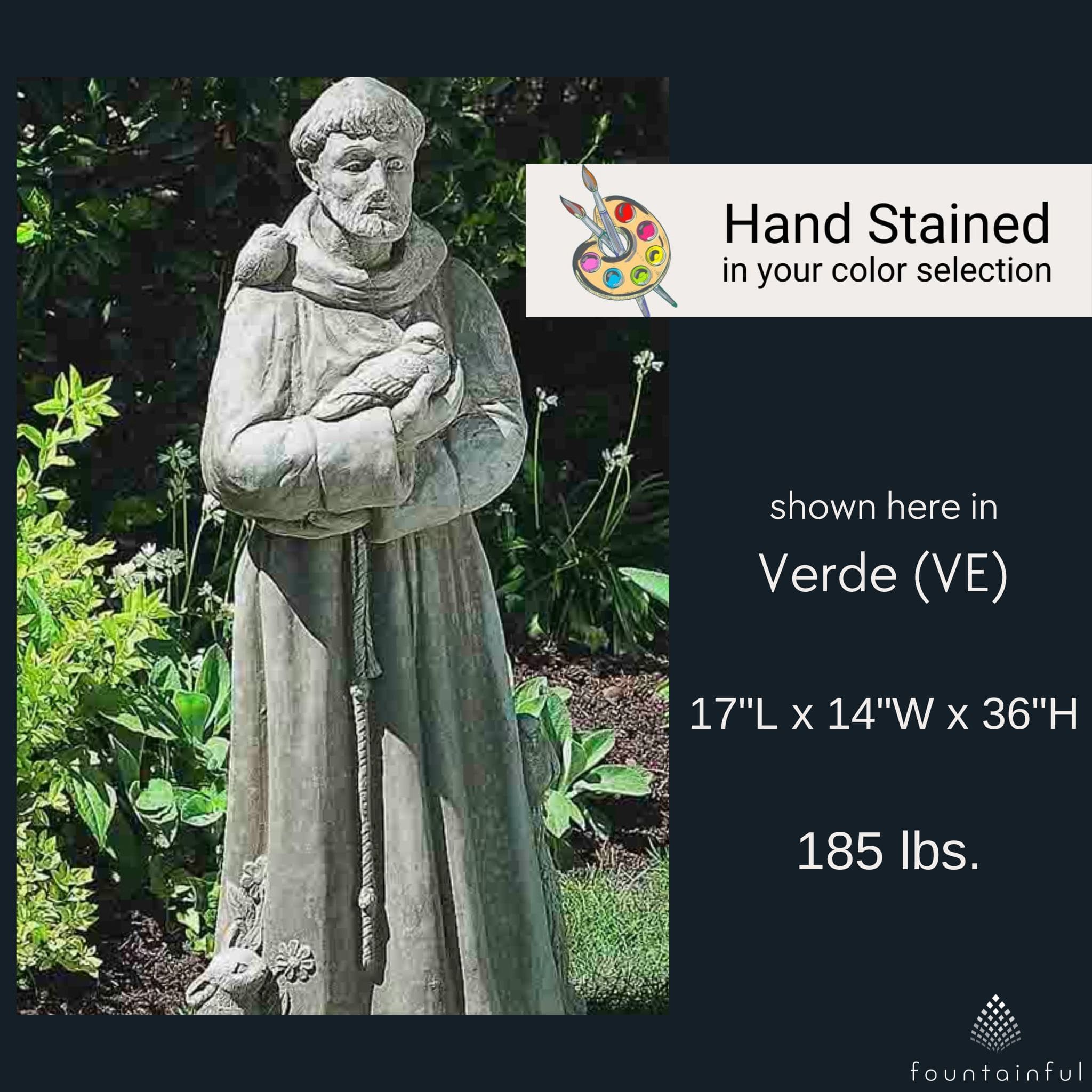 Tall St. Francis (36") w/Animals Concrete Garden Statue - Campania #R027