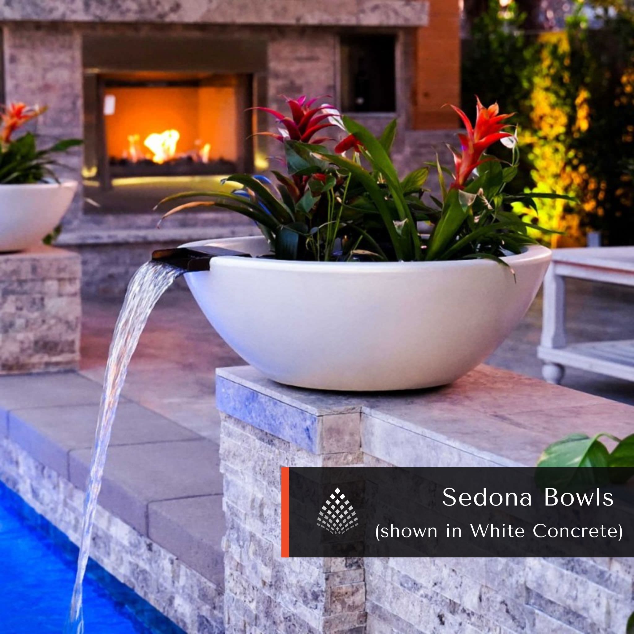 "Sedona" Concrete Planter & Water Bowl - The Outdoor Plus