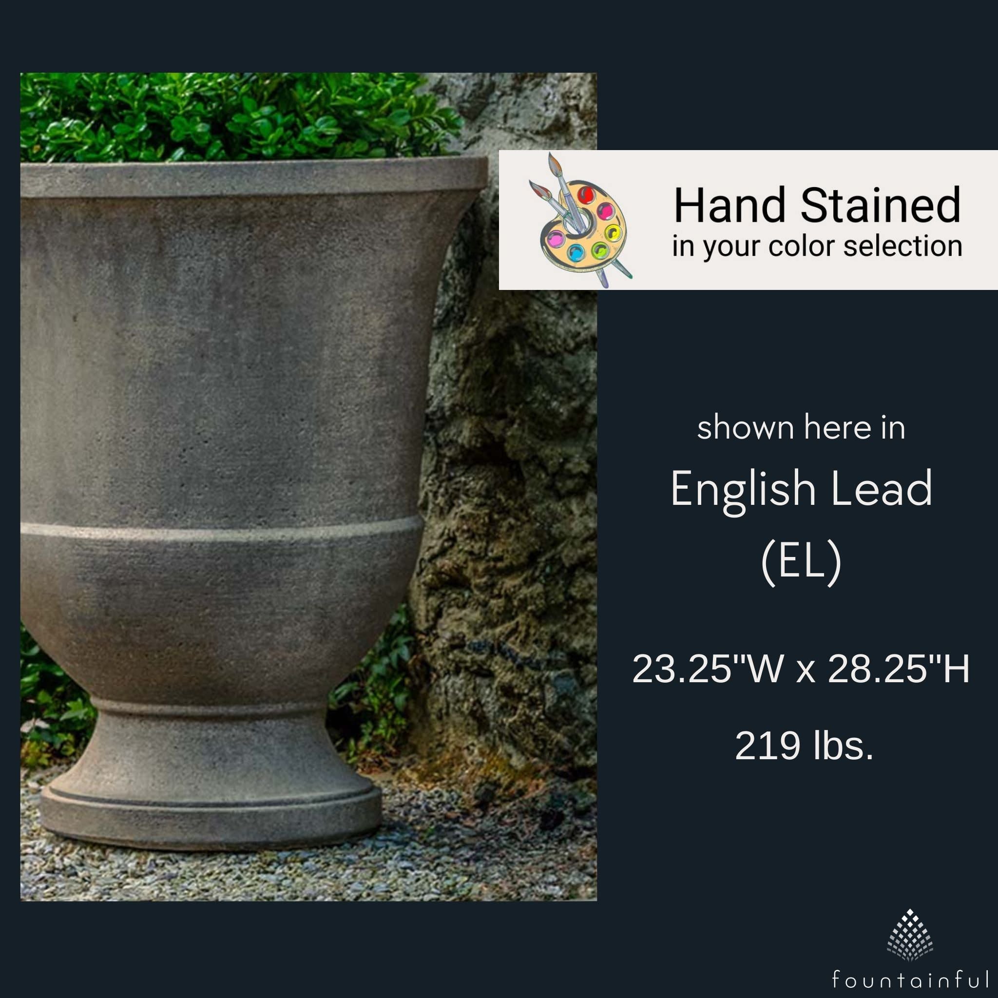 Textured Large Pascal Urn Planter - Campania #P967