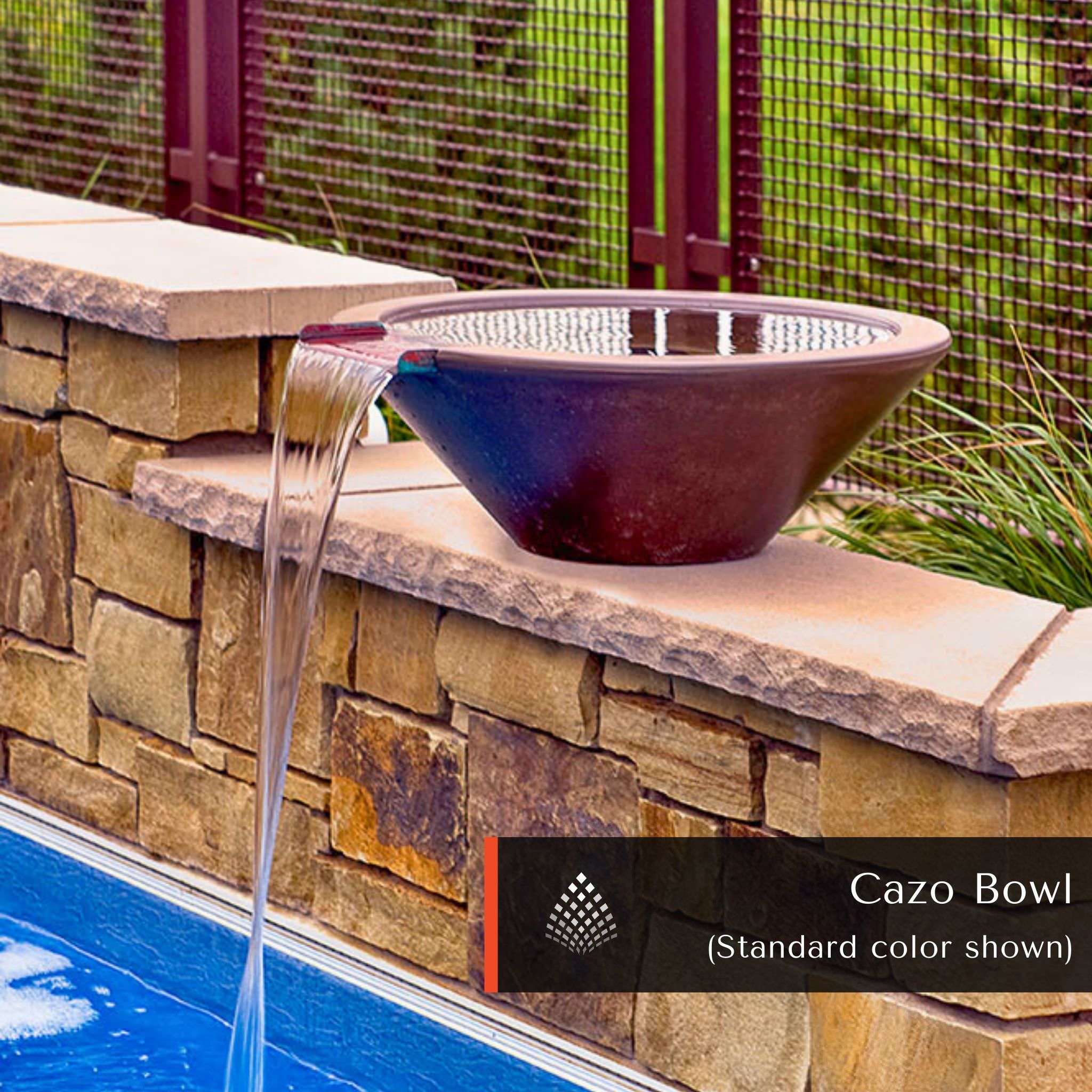 "Cazo" Wood Grain Concrete Water Bowl - The Outdoor Plus