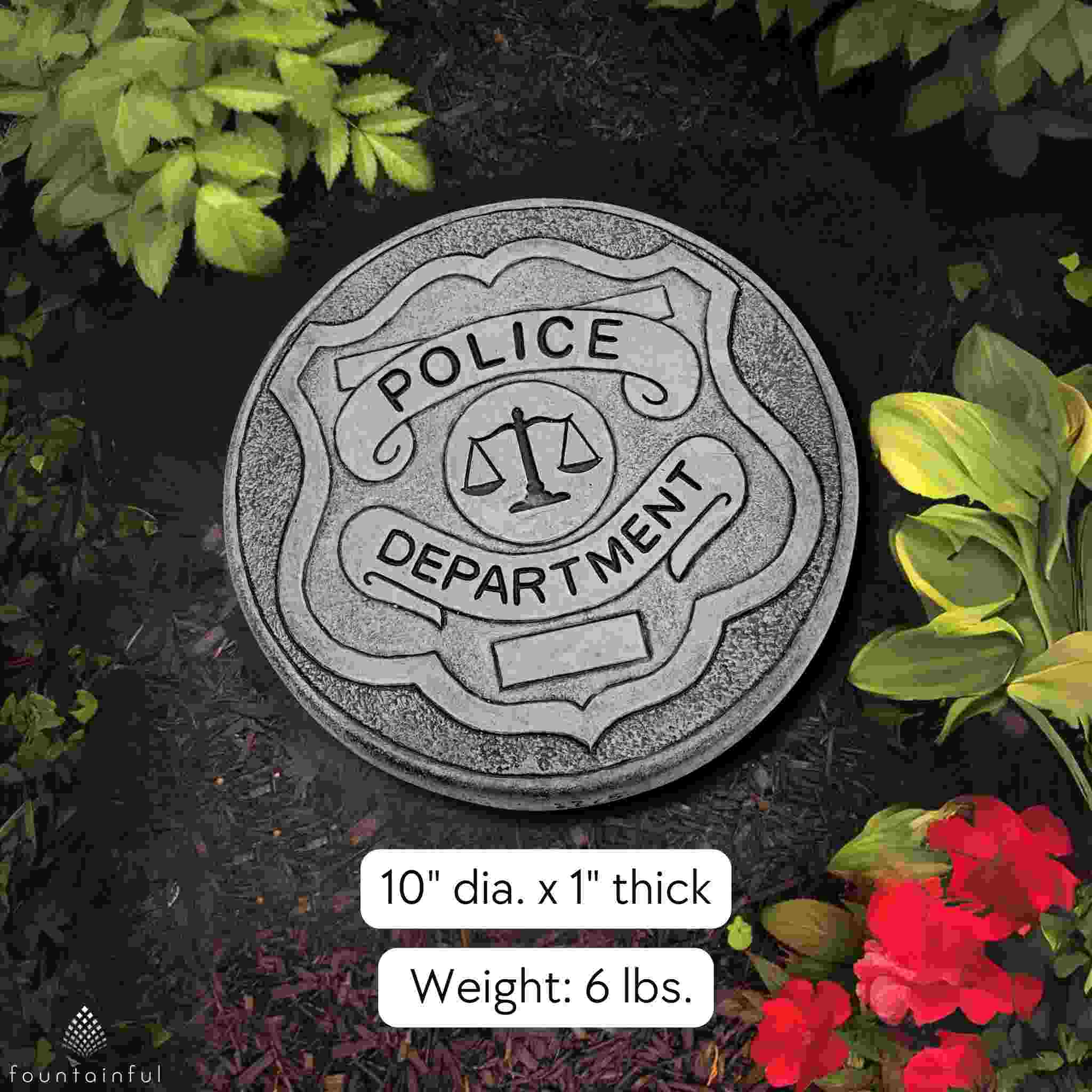Police Department Concrete Garden Greeting Stone - Thumbnail 2