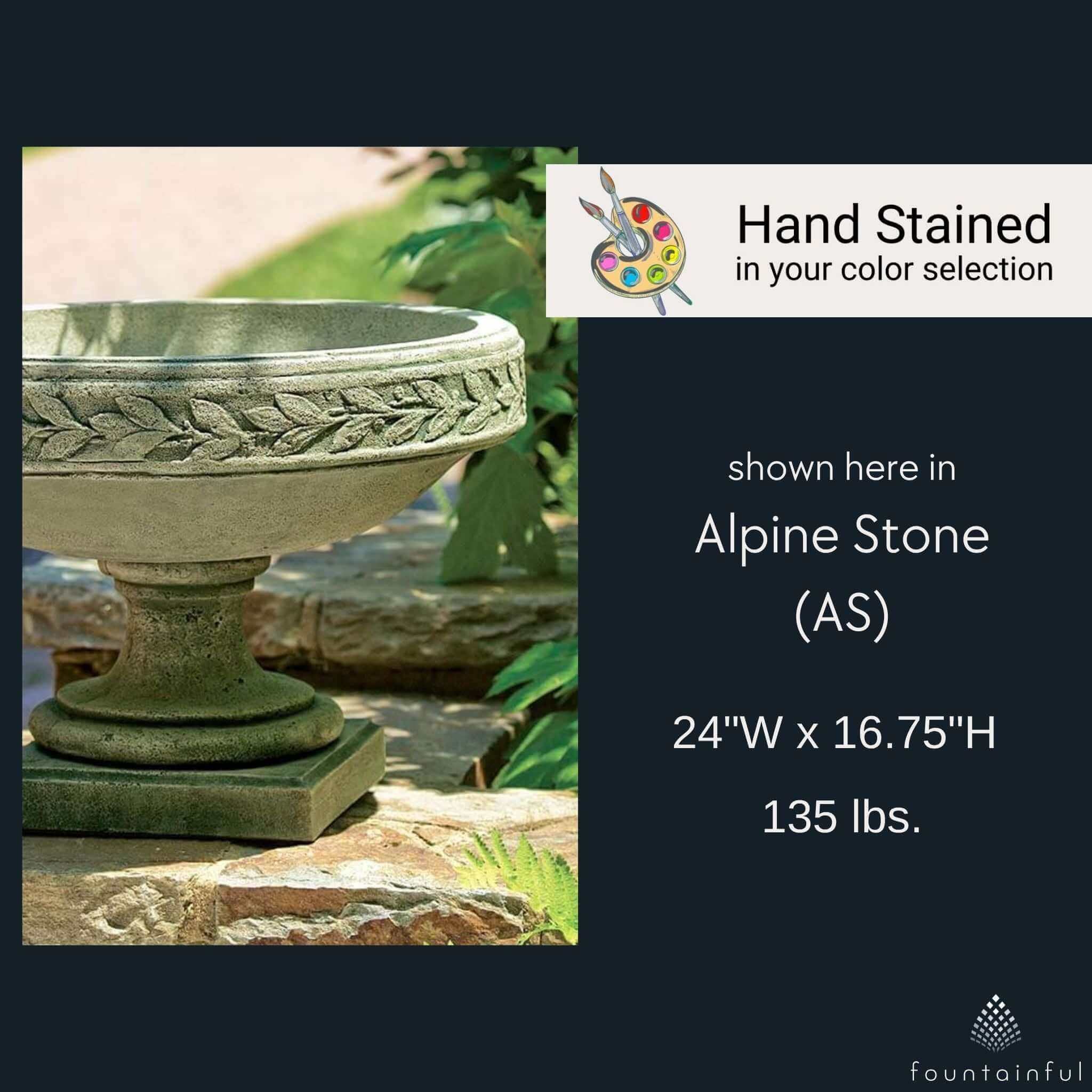 Longwood Laurel Banded Concrete Urn Planter - Campania