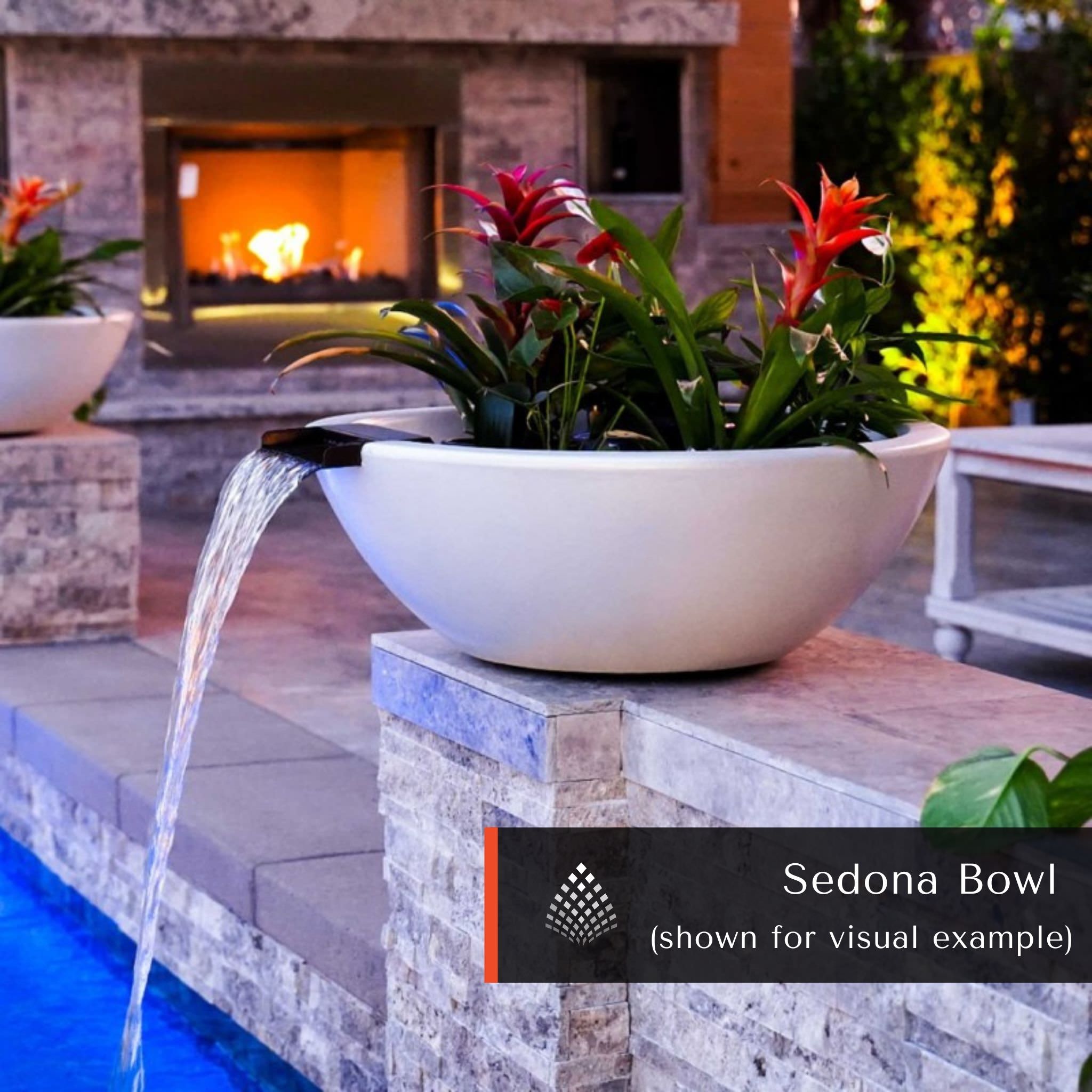 "Avalon" Concrete Planter & Water Bowl - The Outdoor Plus