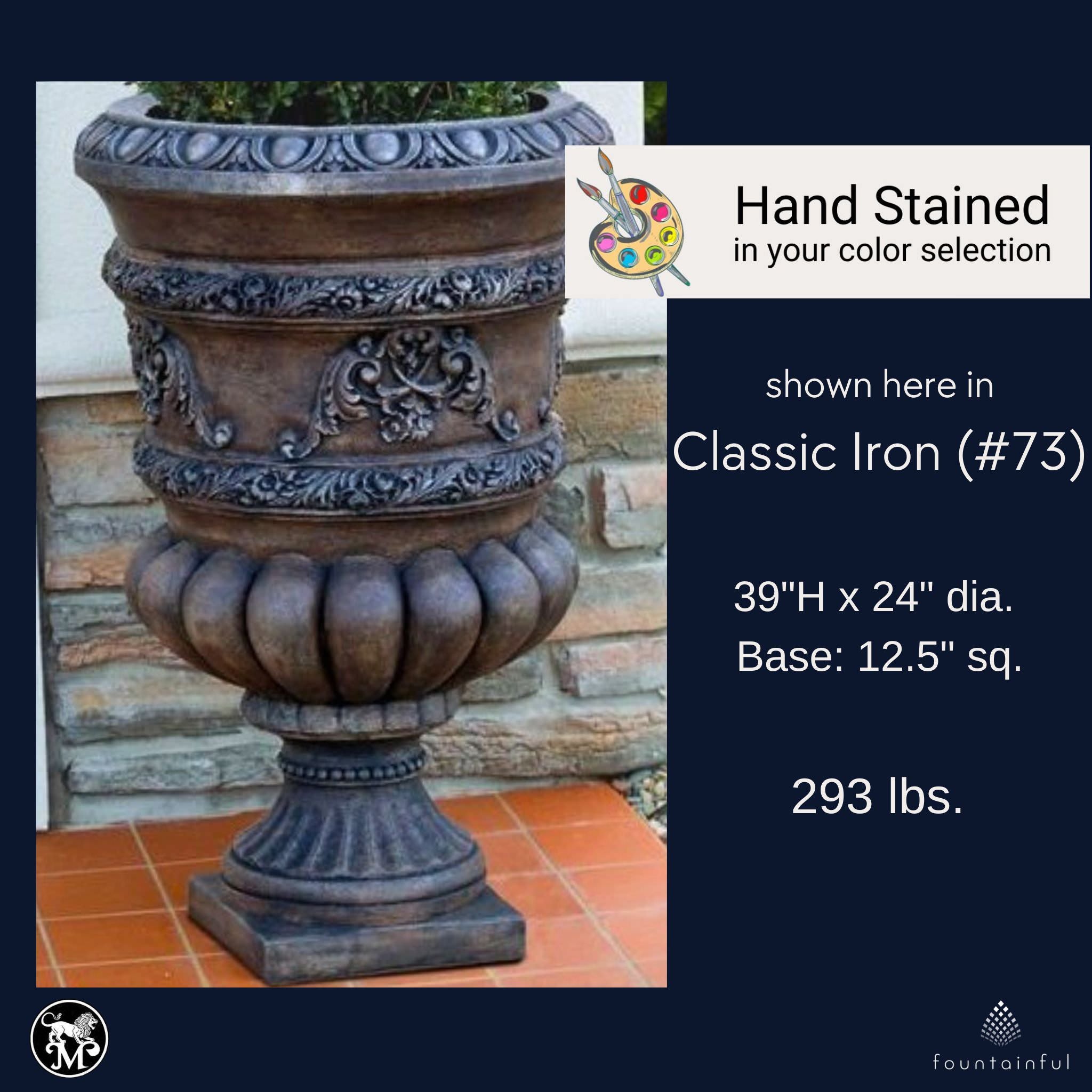 Constantine Concrete Urn Planter - Massarellis #6959