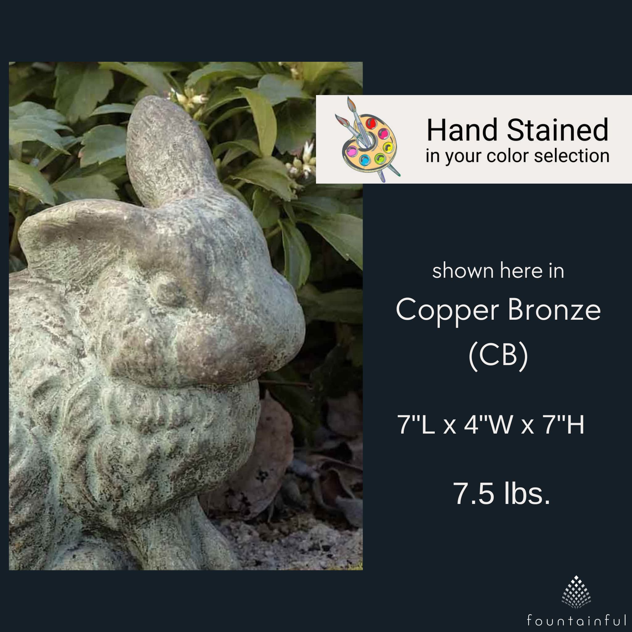 Rabbit with 1 Ear Up Concrete Garden Statue - Campania #A030